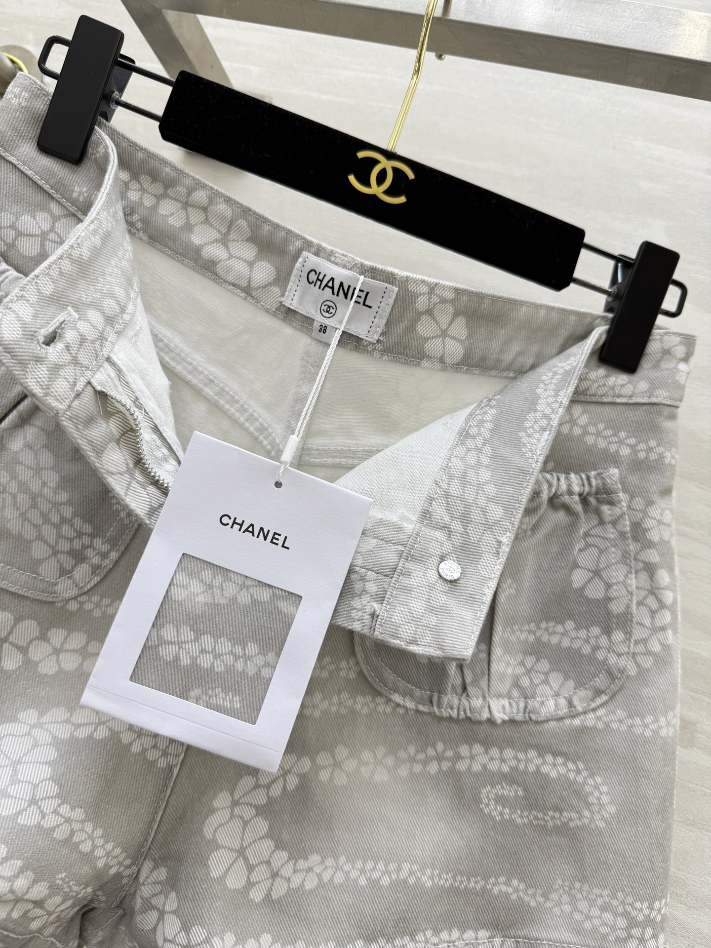#Chane♡²⁵M沙滩系列 印花丹宁牛仔短裤 高品质定制 现货首发size:36/38/40()