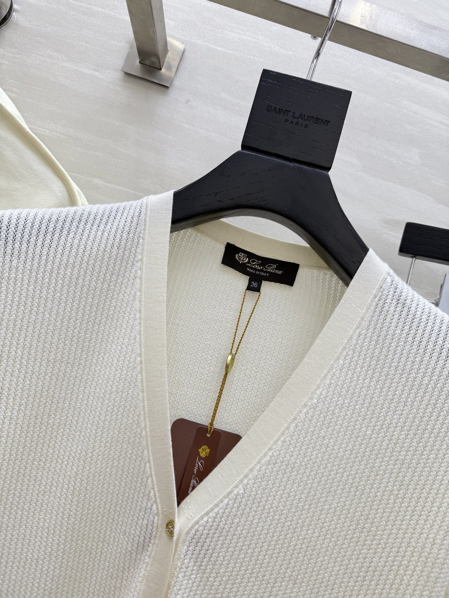 #Loro Pian♡²⁵SS Royal Lightness 纯色桑蚕丝开衫   16针德国进口机挑孔