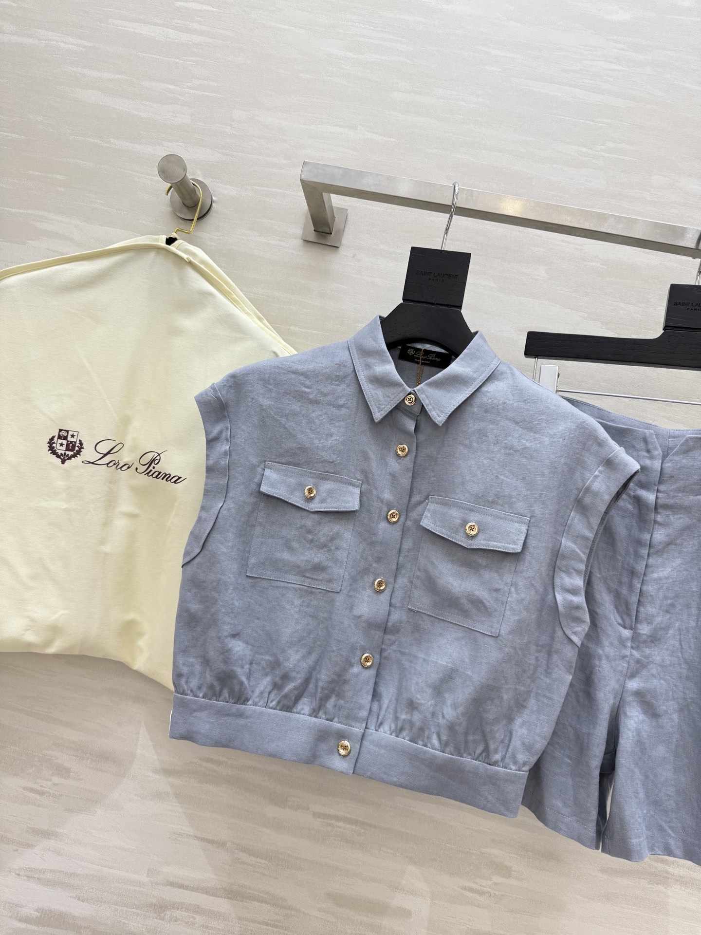 #LP²⁵新款老钱风亚麻休闲套装 重磅logo标识皮牌点缀精致高级 立体剪裁上身帅气又时髦 打造休闲舒适