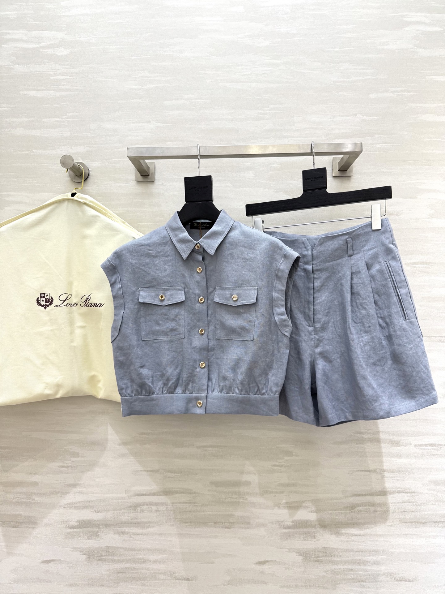 #LP²⁵新款老钱风亚麻休闲套装 重磅logo标识皮牌点缀精致高级 立体剪裁上身帅气又时髦 打造休闲舒适