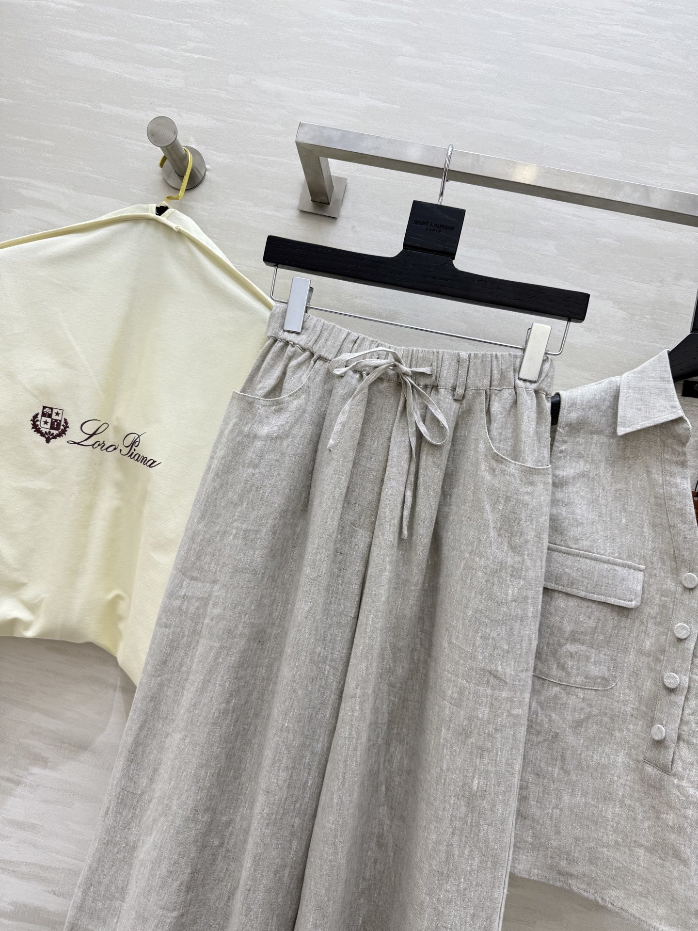 #LP²⁵新款 高级老钱风穿搭 亚麻极简套装 上身帅气又时髦 百搭不挑人 亚麻面料质感舒适透气 高品质定