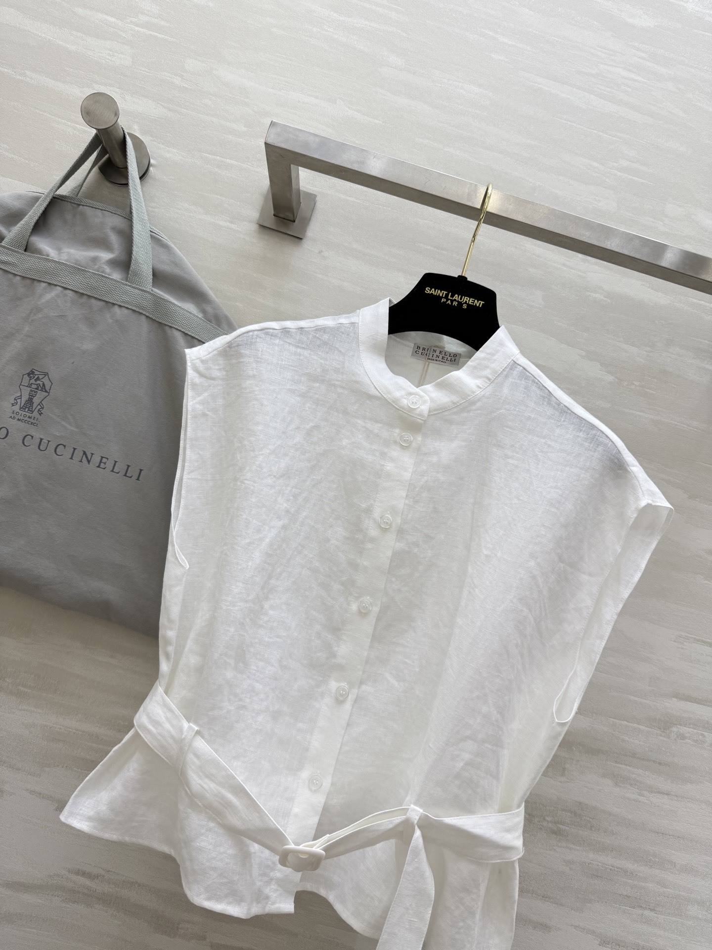 #BC²⁵度假系列 亚麻衬衣 百分百亚麻质地 腰部腰带点缀收腰显瘦 立体剪裁版型 日常或者通勤都可以 慵