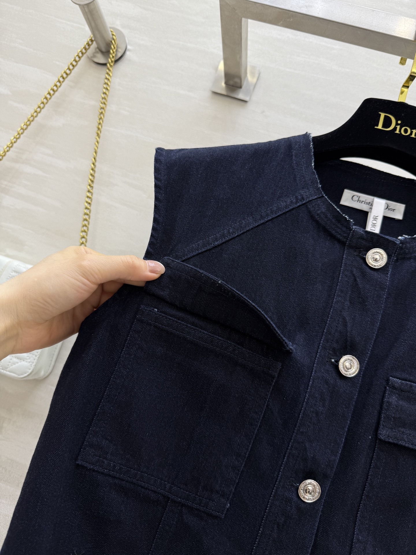 #DIO♡²⁵新款 原浆色牛仔马甲外套 定制进口牛仔面料 立体剪裁版型 高品质 现货首发size:36/