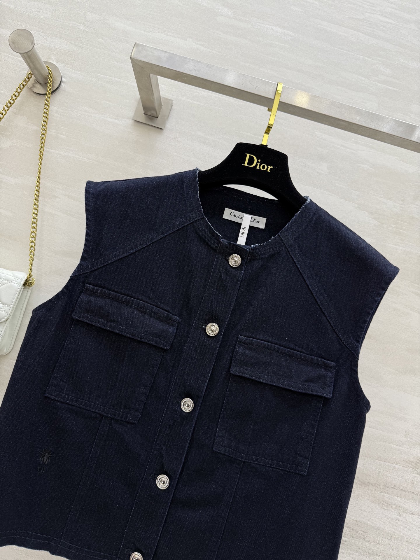 #DIO♡²⁵新款 原浆色牛仔马甲外套 定制进口牛仔面料 立体剪裁版型 高品质 现货首发size:36/