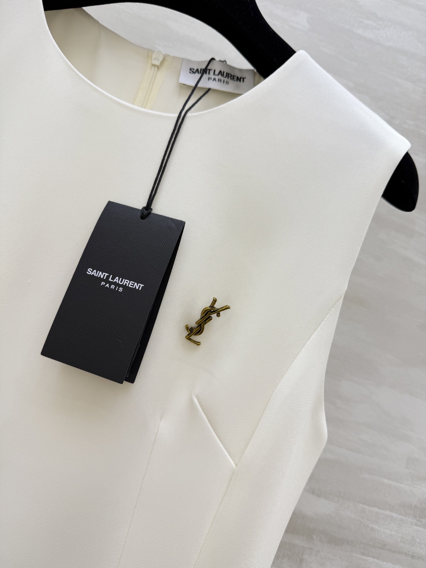 #ysl²⁵ss法式赫本风收腰连衣裙 定制醋酸面料奢华高级 立体剪裁大气显瘦 高品质定制 现货首发siz