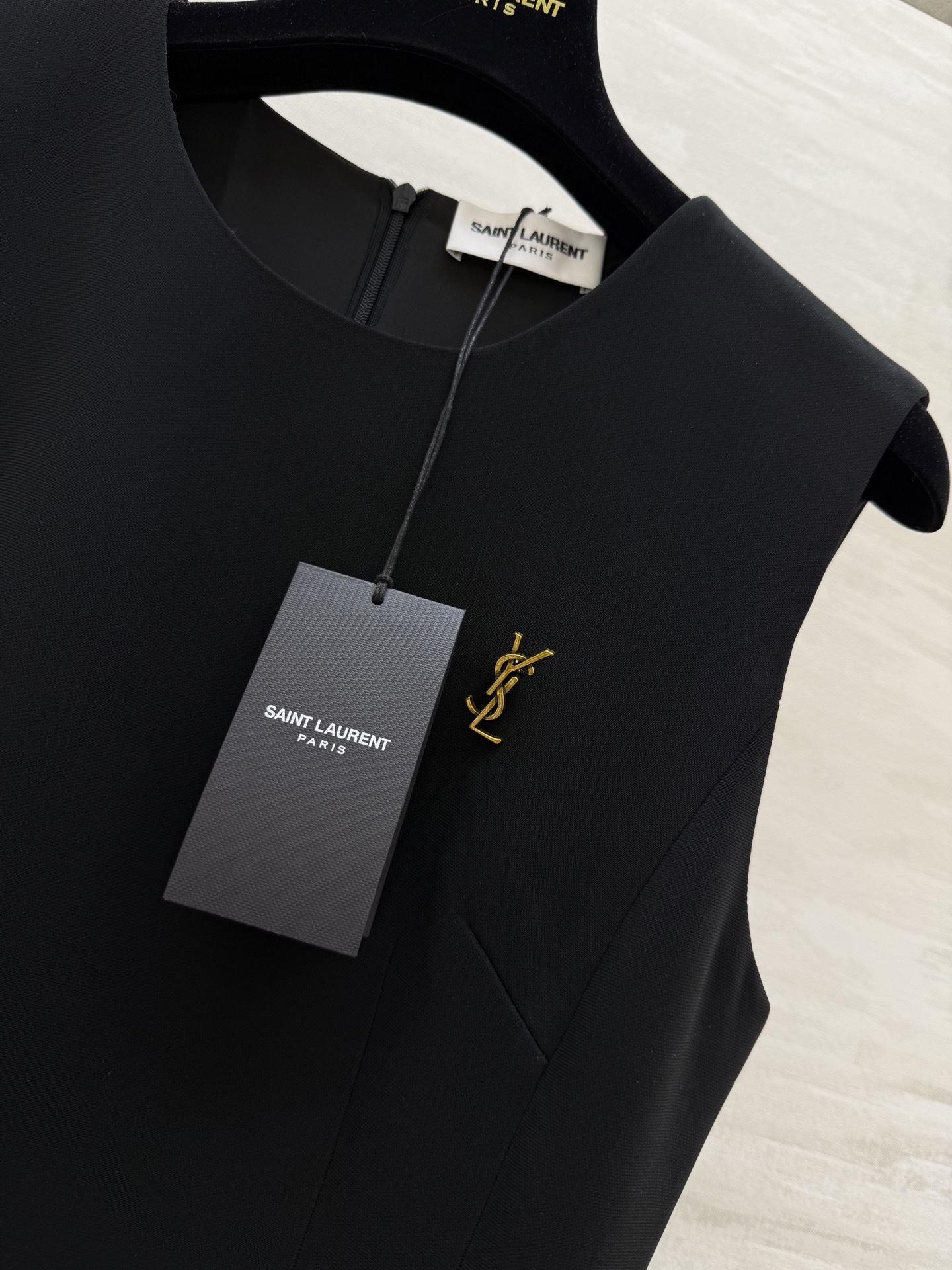 #ysl²⁵ss法式赫本风收腰连衣裙 定制醋酸面料奢华高级 立体剪裁大气显瘦 高品质定制 现货首发siz