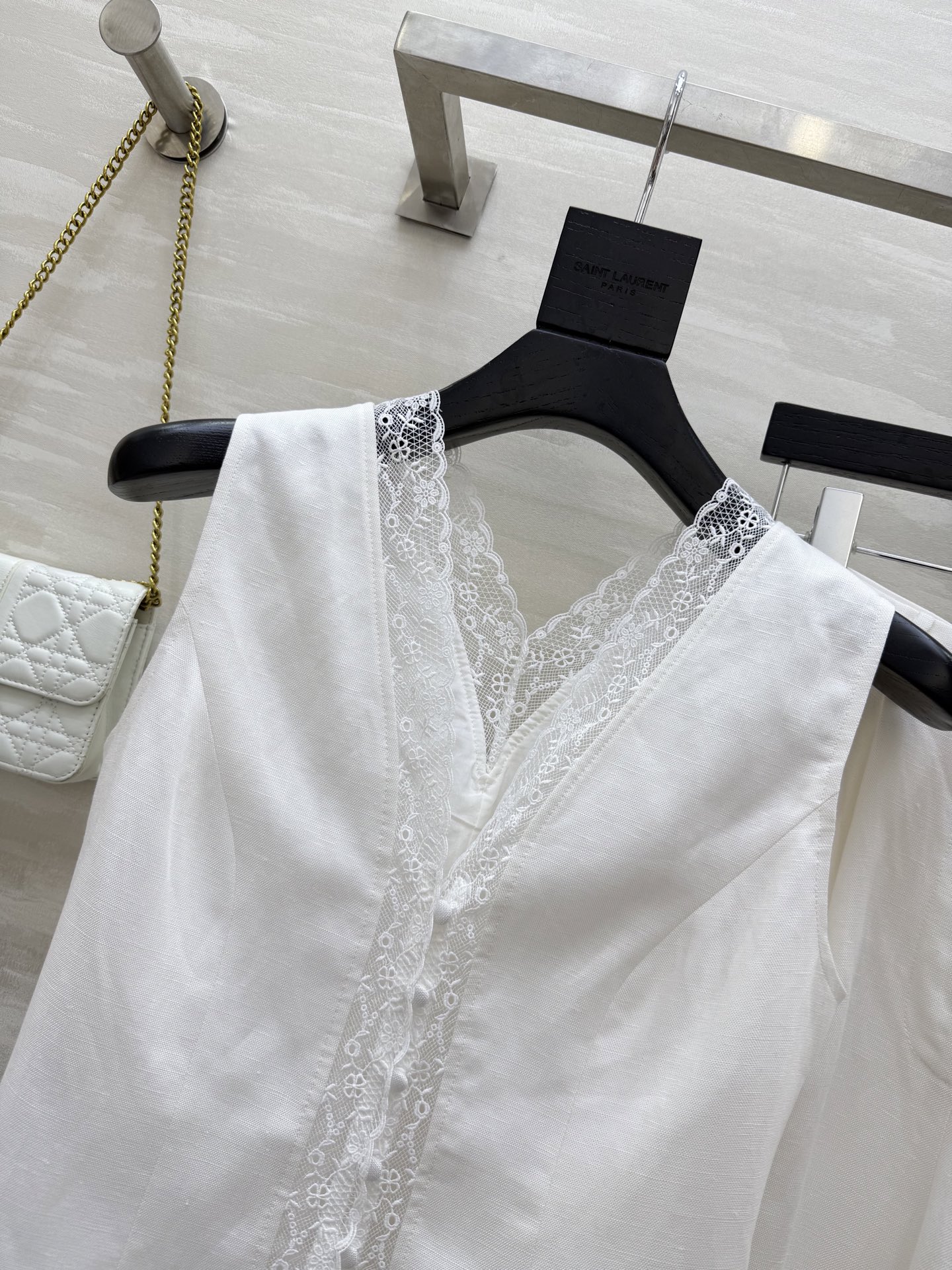 #DIO♡²⁵新款 度假系列 蕾丝拼接亚麻套装 高品质定制 现货首发size：36/38/40  