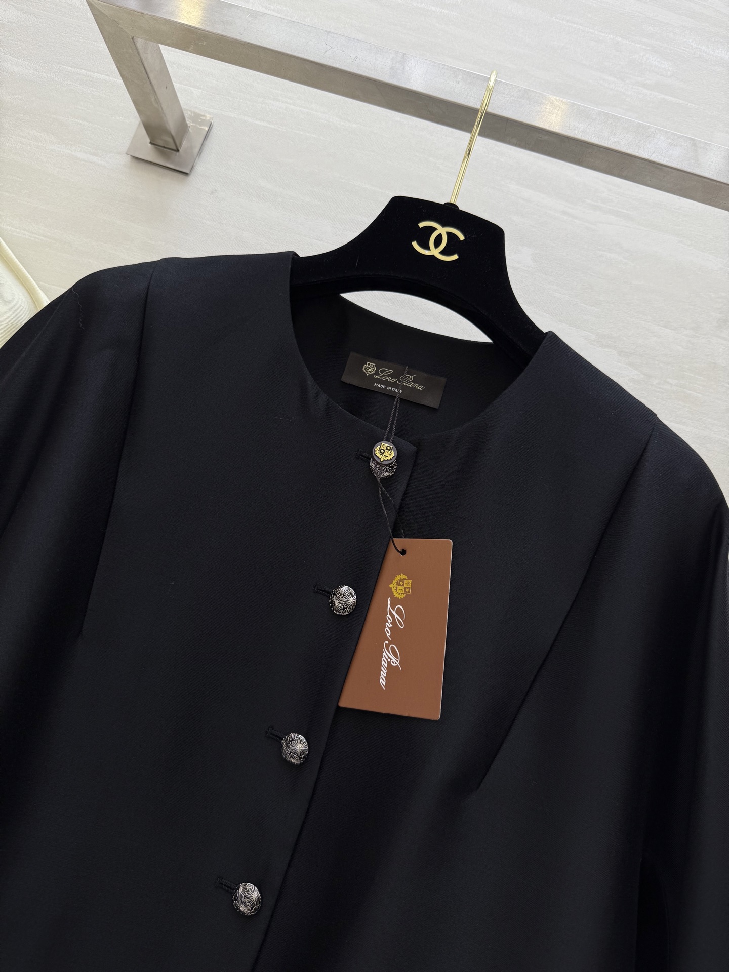 LP²⁵ Silk Wool Blend Short Jacket - Elegant Round Neck Outerwear 3 i1753018941140 5365 0 1
