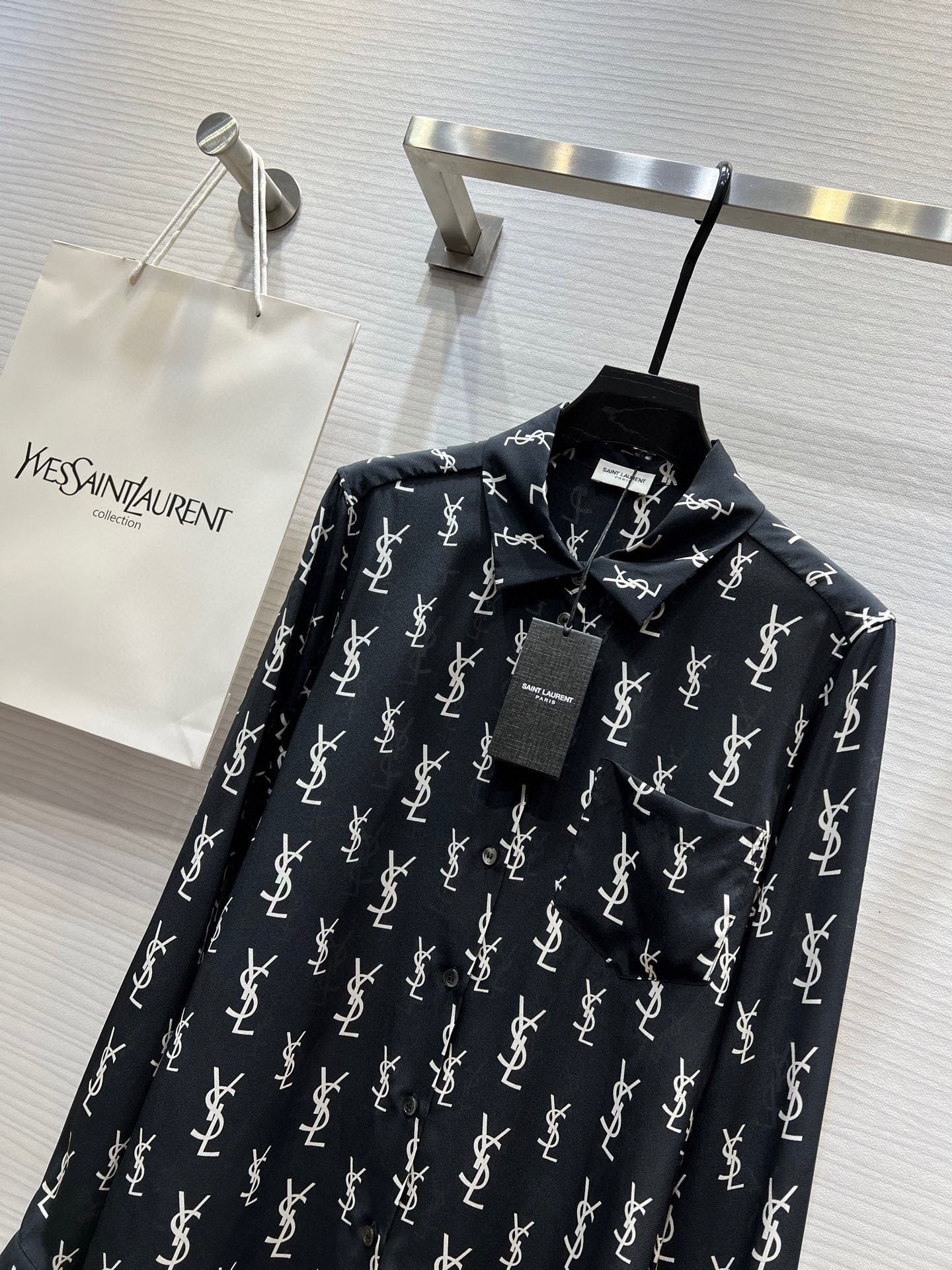 Saint Laurent Silk Long Sleeve Shirt - Elegant Designer Blouse for Women 3 i1753540999998 2474 0 1