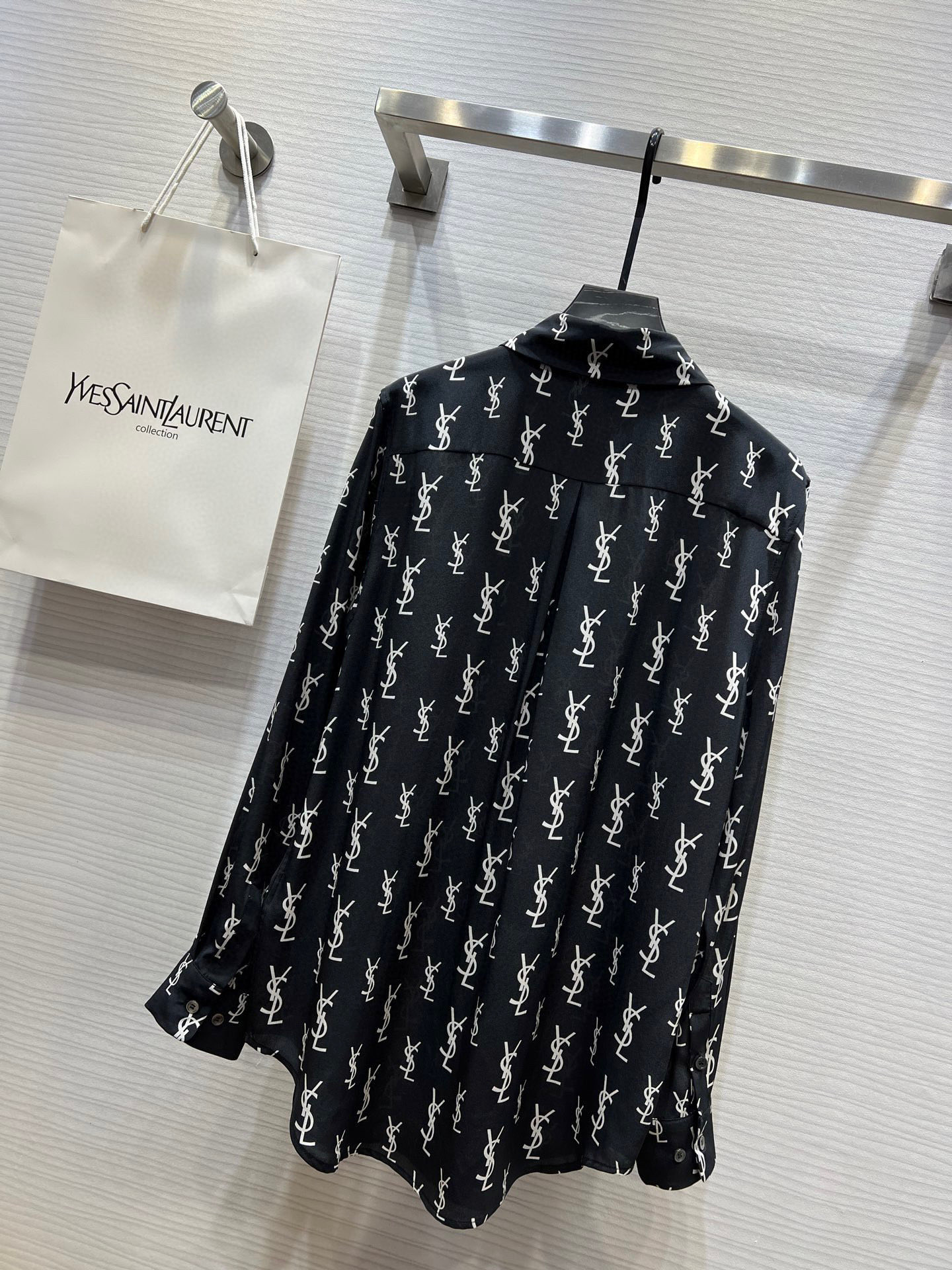 Saint Laurent Silk Long Sleeve Shirt - Elegant Designer Blouse for Women 9 i1753540999998 9768 0 7