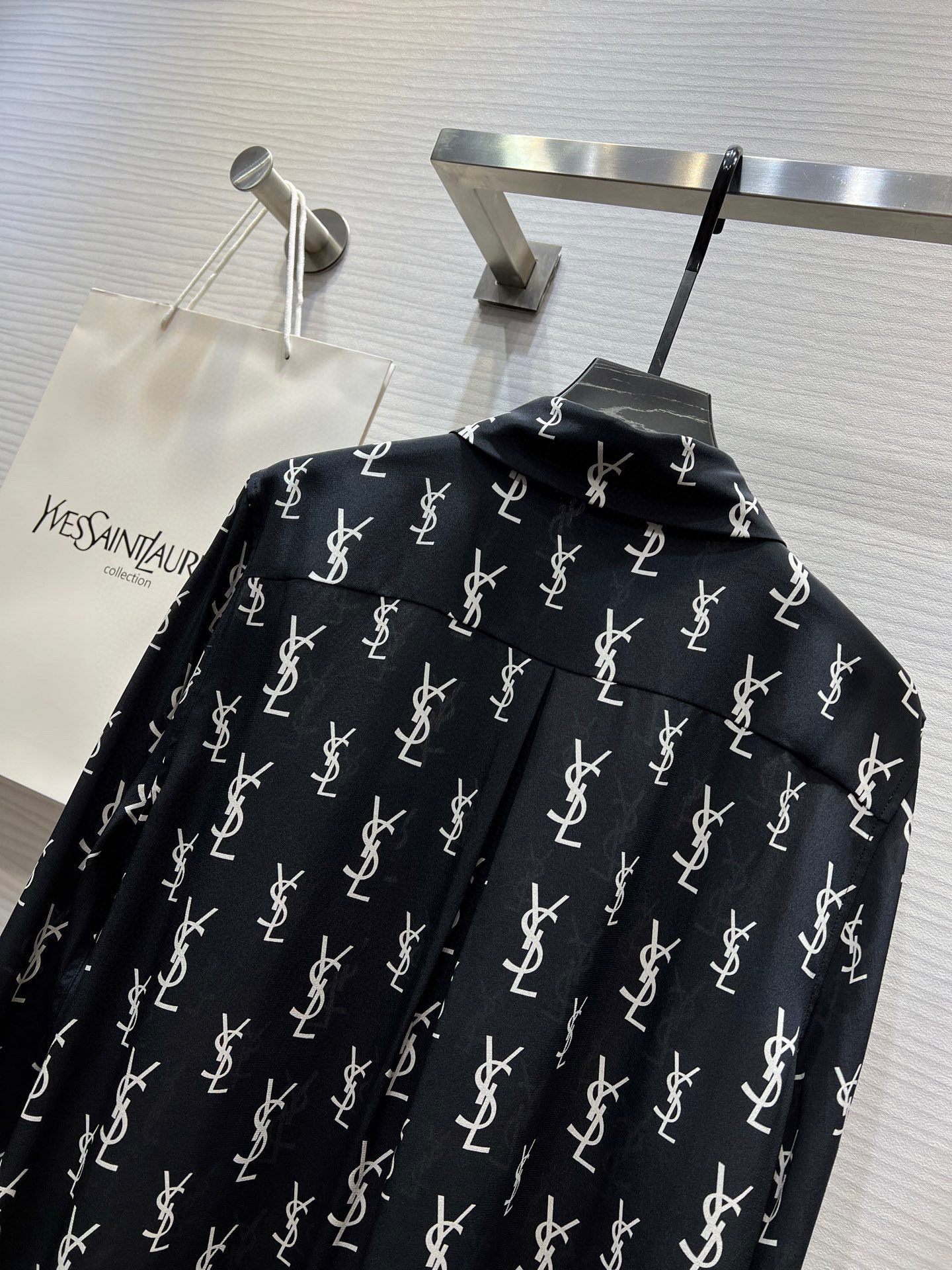 Saint Laurent Silk Long Sleeve Shirt - Elegant Designer Blouse for Women 10 i1753541001344 8055 0 8