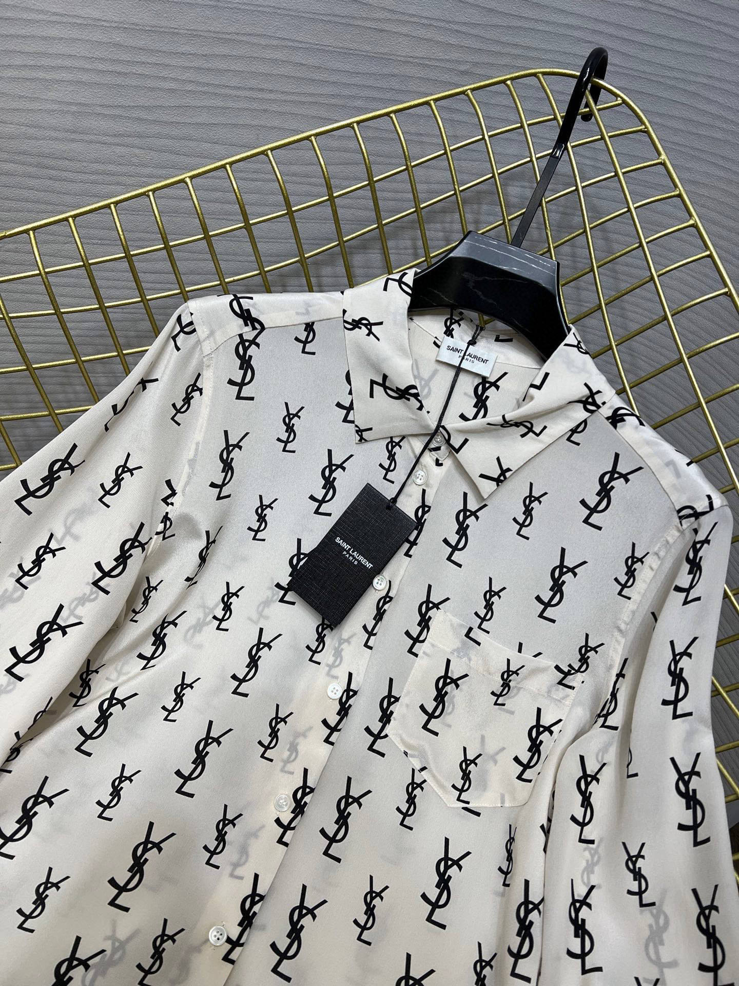 Saint Laurent Silk Long Sleeve Shirt - Elegant Women's Button-Down Top 3 i1753541080306 5268 0 1
