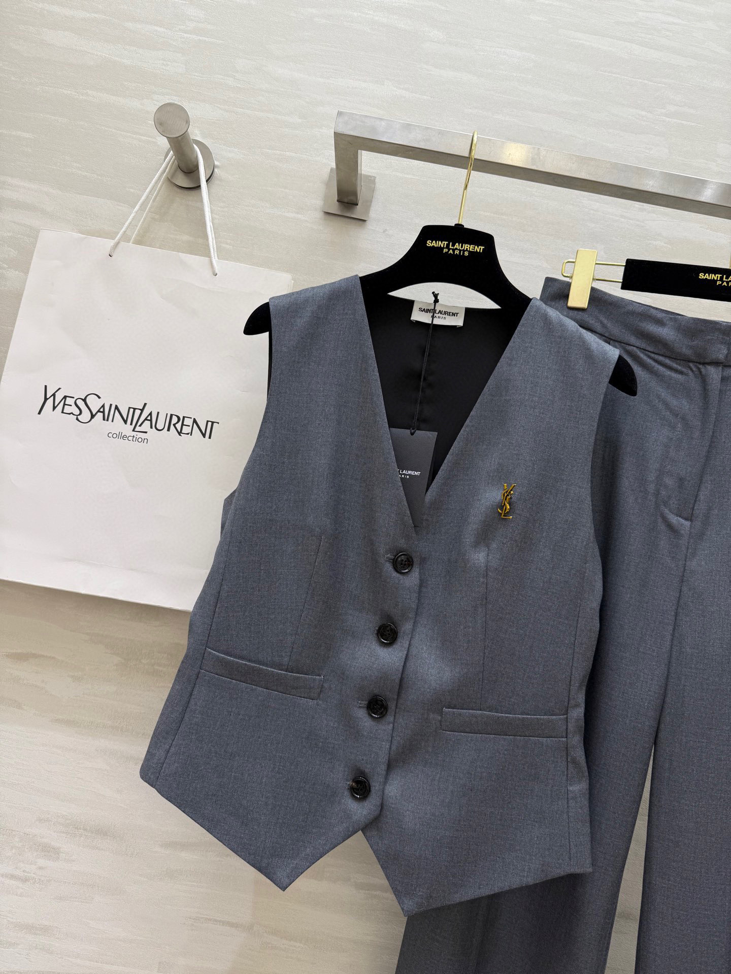 YSL Inspired Wool Vest Suit Set - Timeless Elegance & Modern Style 5 i1753542577868 5443 0 3