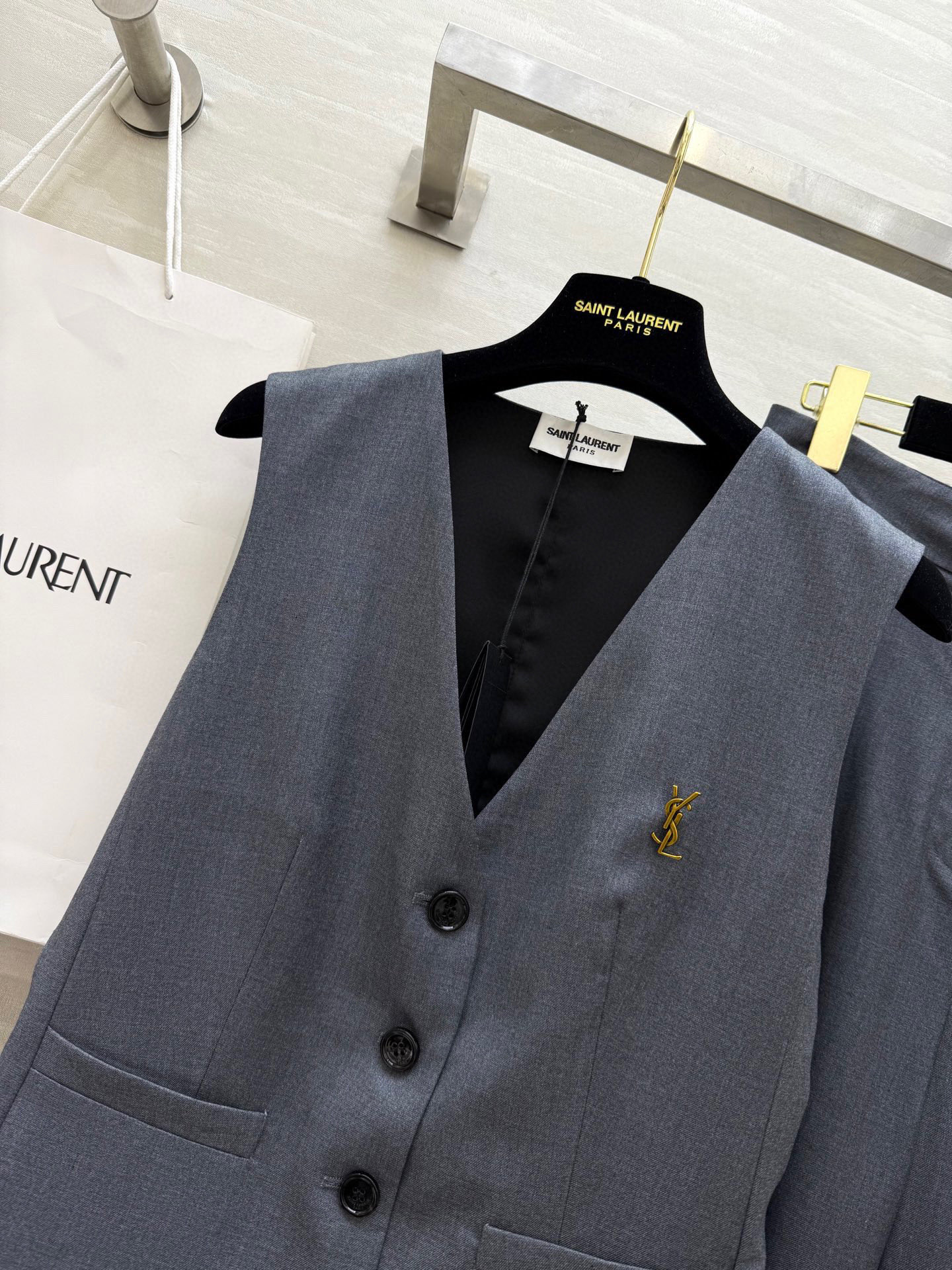 YSL Inspired Wool Vest Suit Set - Timeless Elegance & Modern Style 3 i1753542577889 7946 0 1
