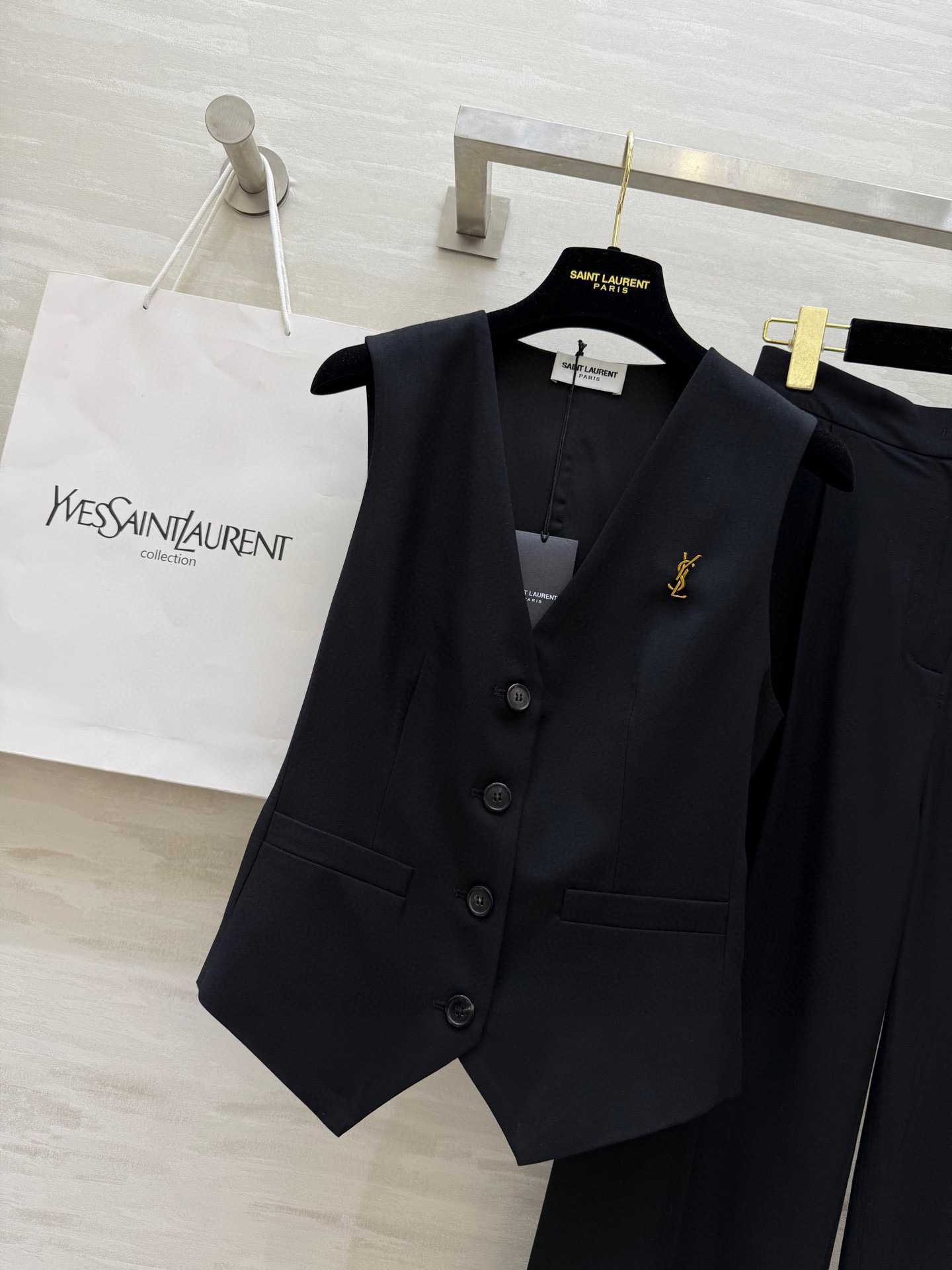 YSL Inspired Wool Vest Set: Timeless Elegance & Modern Style 7 i1753542607629 2831 0 5