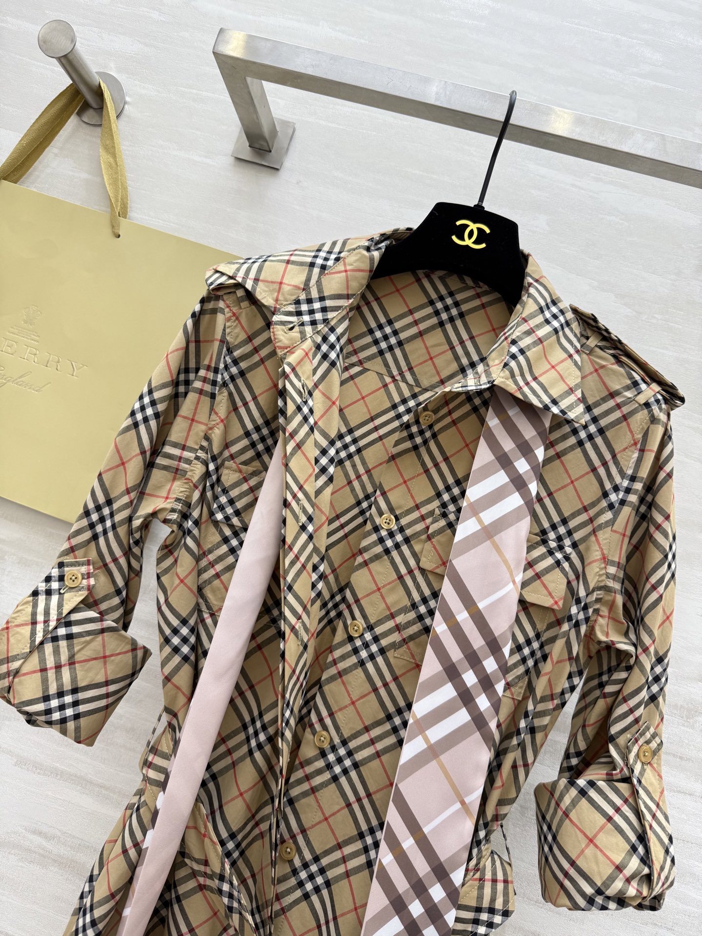Burberry Plaid Cotton Shirt Dress, Stylish Classic, High-Quality Custom 10 i1754147519898 3822 0 8