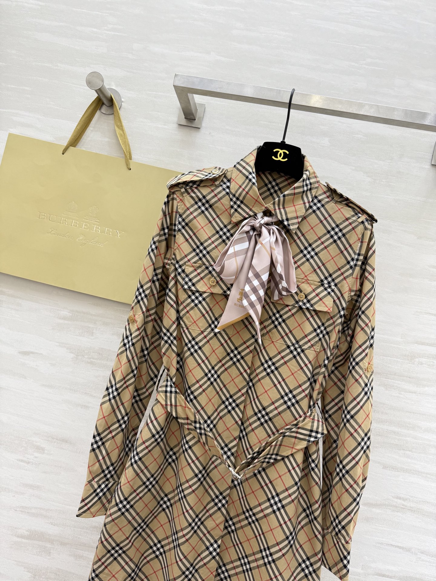 Burberry Plaid Cotton Shirt Dress, Stylish Classic, High-Quality Custom 7 i1754147519953 884 0 5