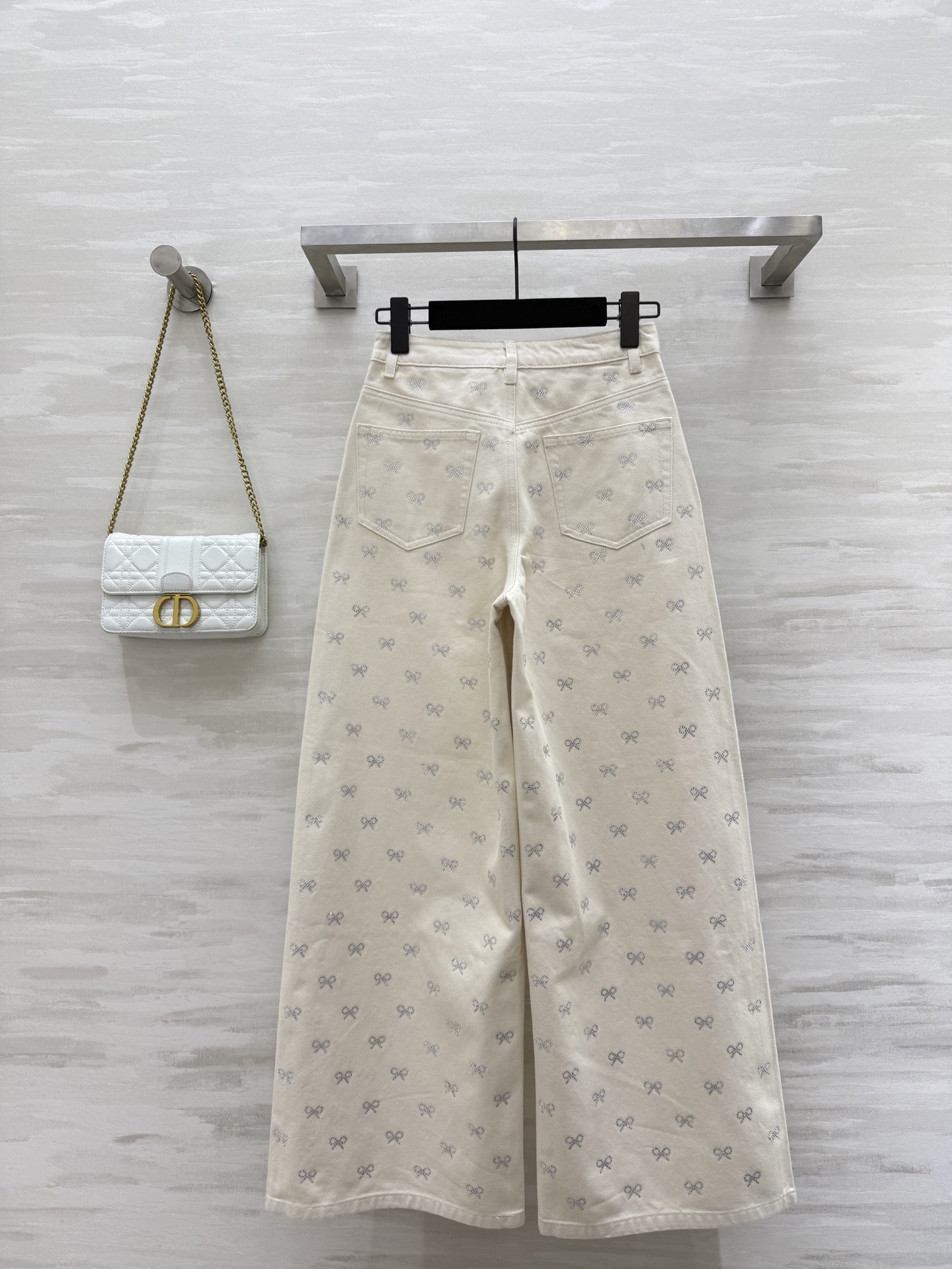Self Portrait Rhinestone Bow Denim Jeans - High-Quality, Ready to Ship 10 i1754312885630 7502 0 8