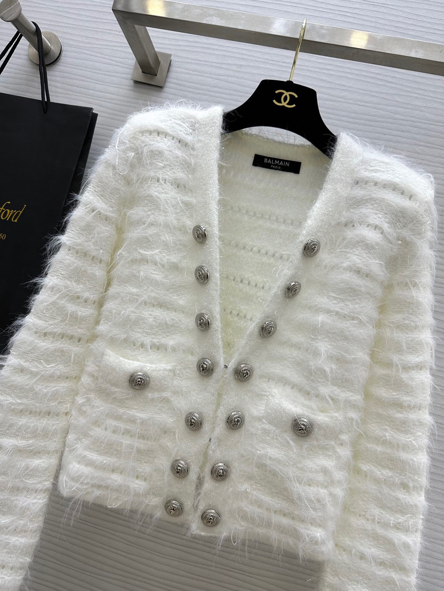Elegant Tweed Fringe Jacket - Heavy Hand-Woven Designer Style, Slim Fit 4 i1754313249580 9321 0 2
