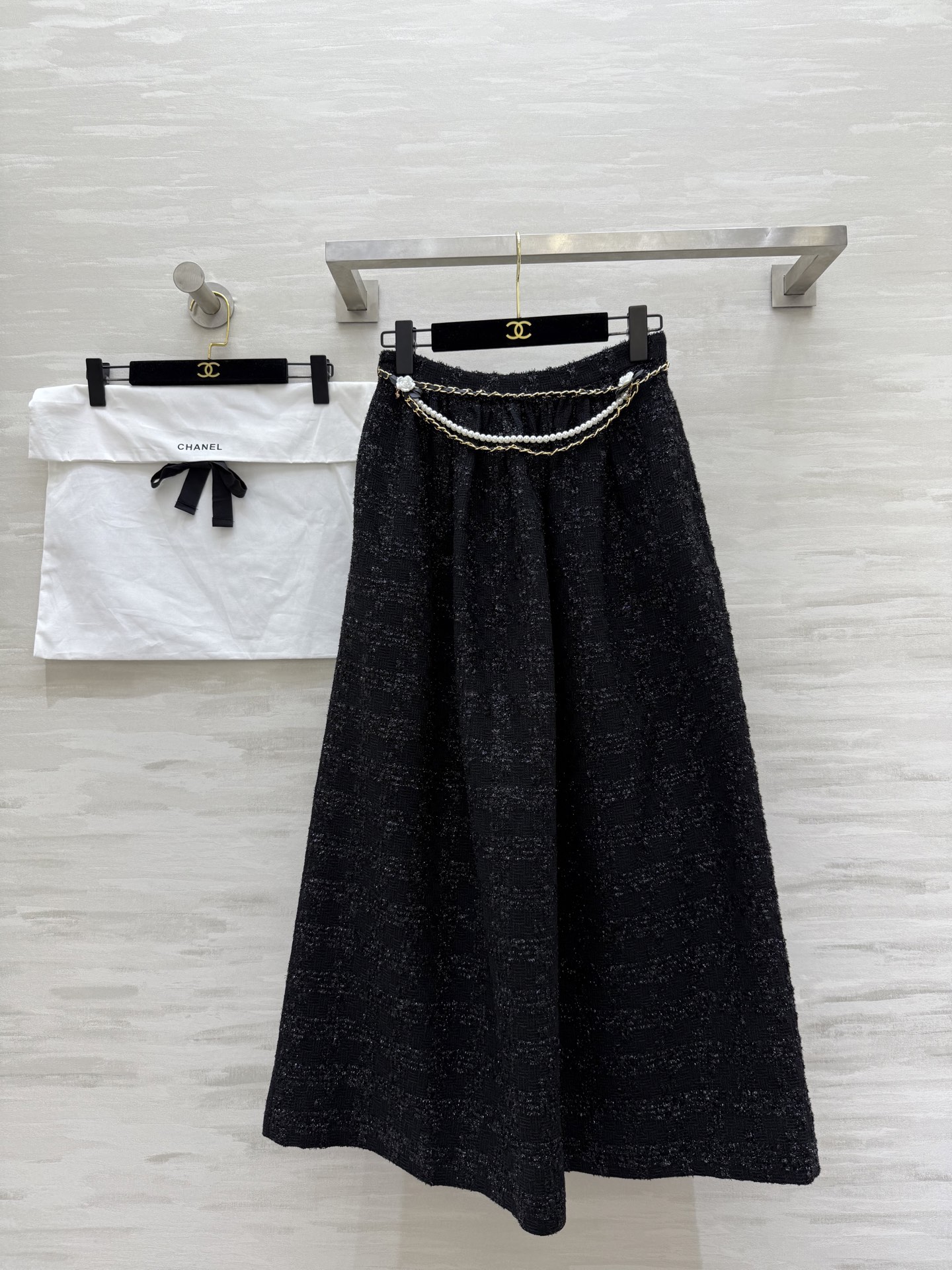 NO:461296,#Chane autumn and winter new style, haute couture series, waist chain tweed skirt, high quality customization, spot first-time size36/38/40 (36 size waist 66, skirt length 88), chanel, skirts, alexander wang19860909#Chane秋冬新款 高定系列 腰链花呢半裙 高品质定制 现货首发size36/38/40（36码腰围66,裙长88）,,chanel,skirts,alexander wang,Women's clothing