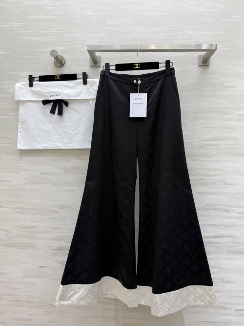 Chanel Early Autumn Silk Jacquard Wide-Leg Pants - High Quality Custom