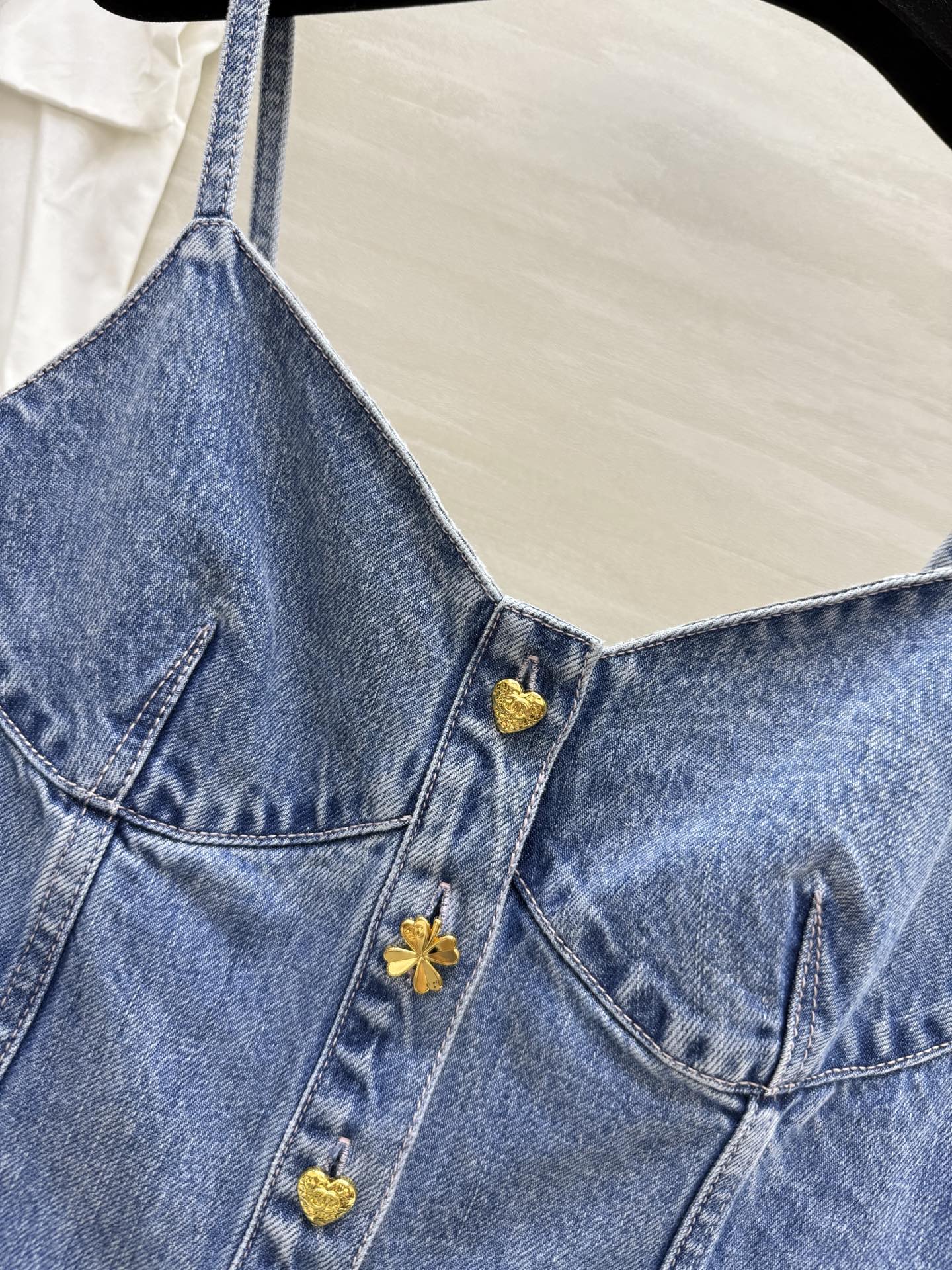 #Chane♡²⁵B 水洗丹宁牛仔吊带 高品质定制 现货首发size：36/38/40（）