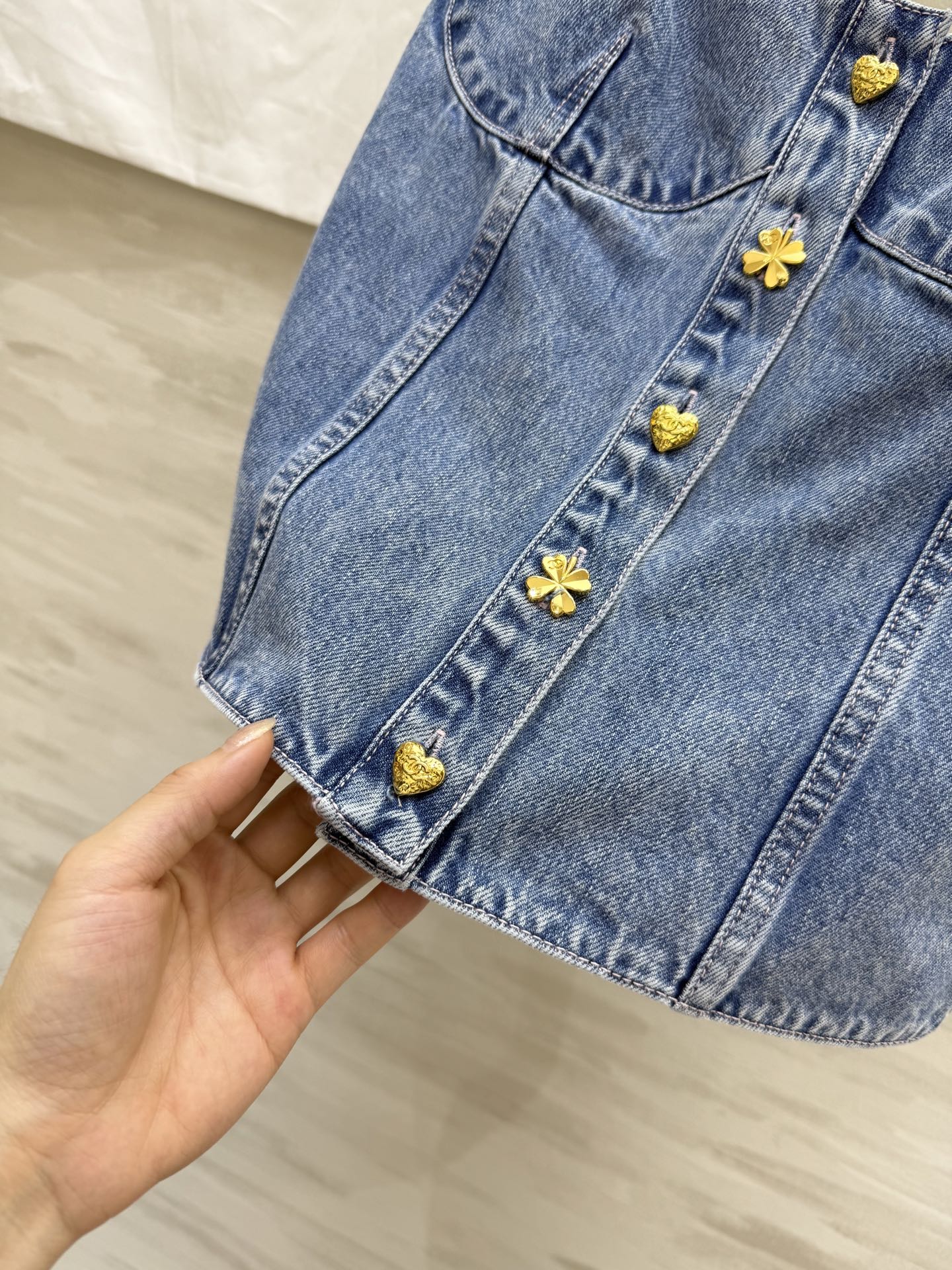 #Chane♡²⁵B 水洗丹宁牛仔吊带 高品质定制 现货首发size：36/38/40（）