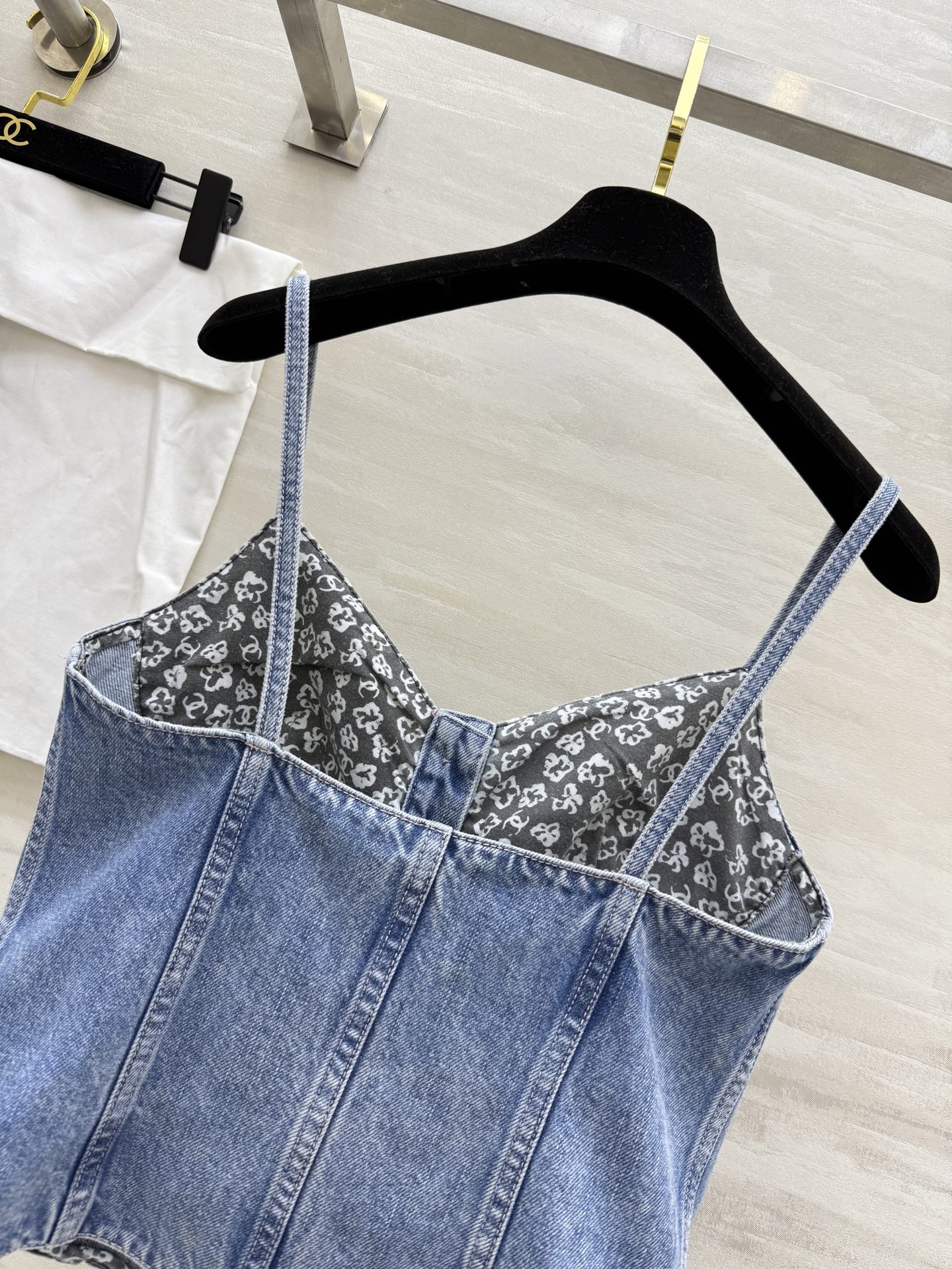 #Chane♡²⁵B 水洗丹宁牛仔吊带 高品质定制 现货首发size：36/38/40（）