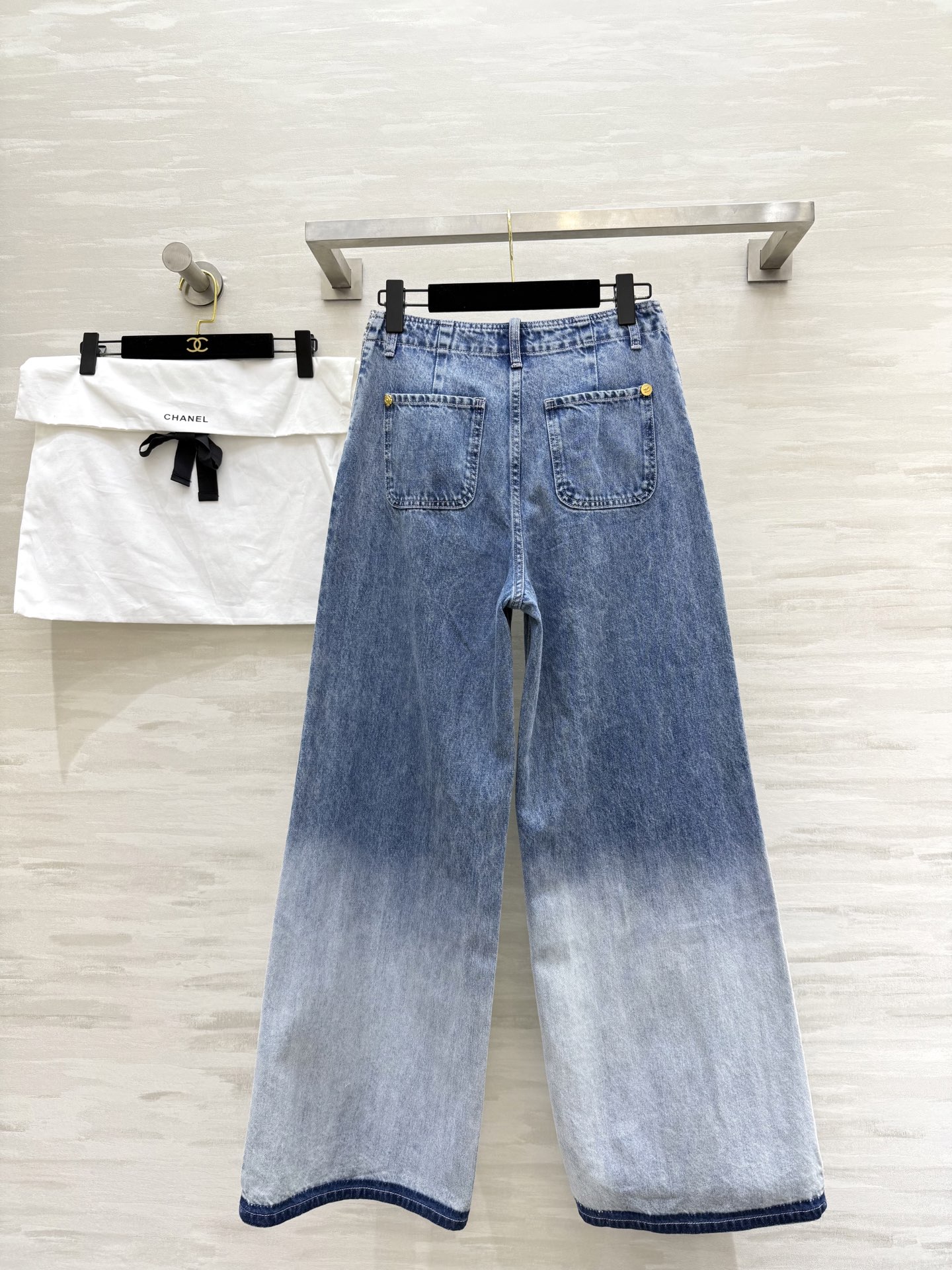 #Chane♡²⁵B 印花水洗拉链牛仔裤 高品质定制 现货首发size：36/38/40（）