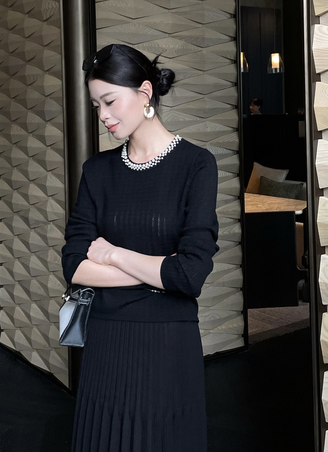 #DIO♡²⁵秋冬新款 哑光百褶压褶半裙 优雅大方 重工艺高温压褶 高品质定制 现货首发size：S/M