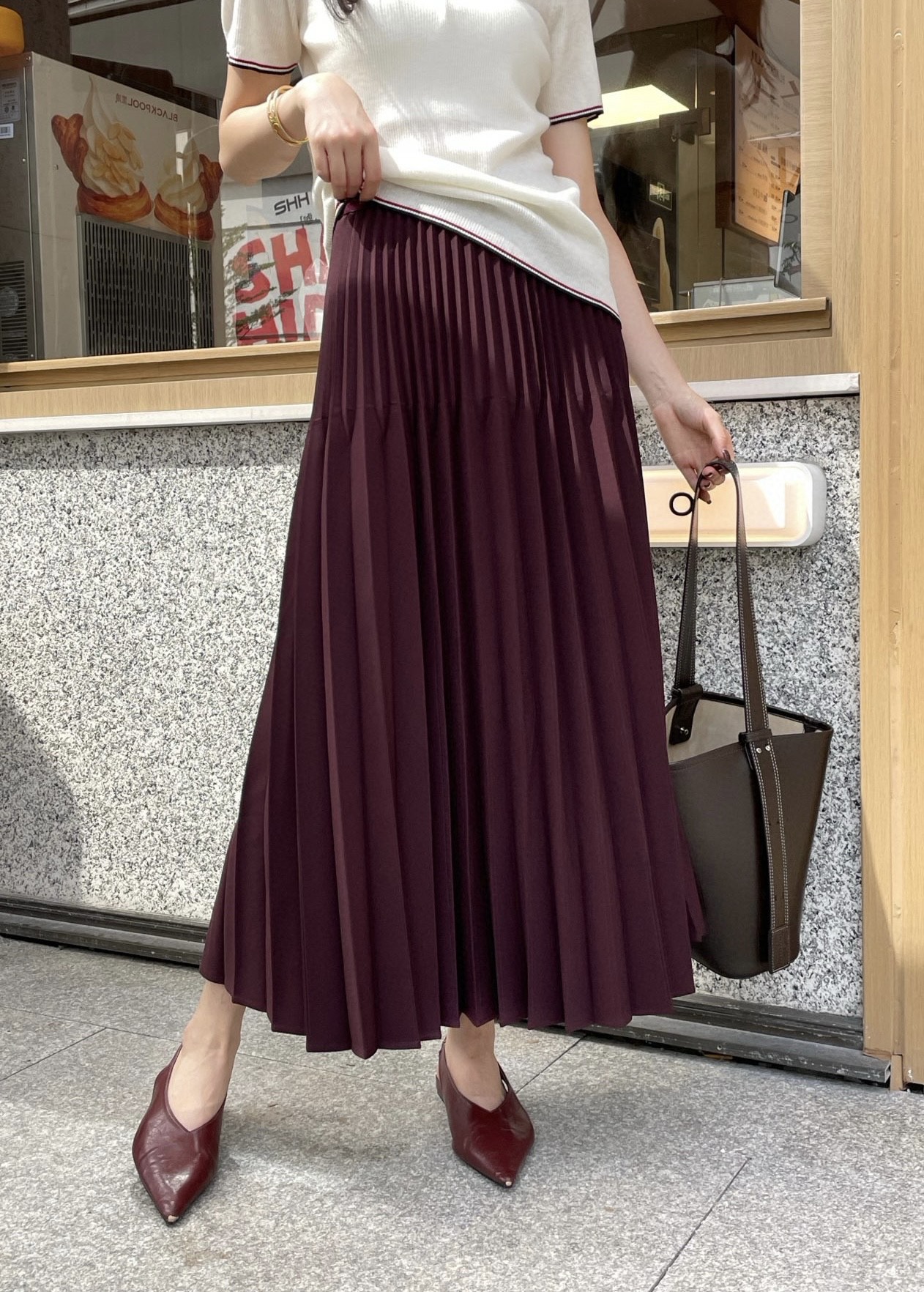 #DIO♡²⁵秋冬新款 哑光百褶压褶半裙 优雅大方 重工艺高温压褶 高品质定制 现货首发size：S/M