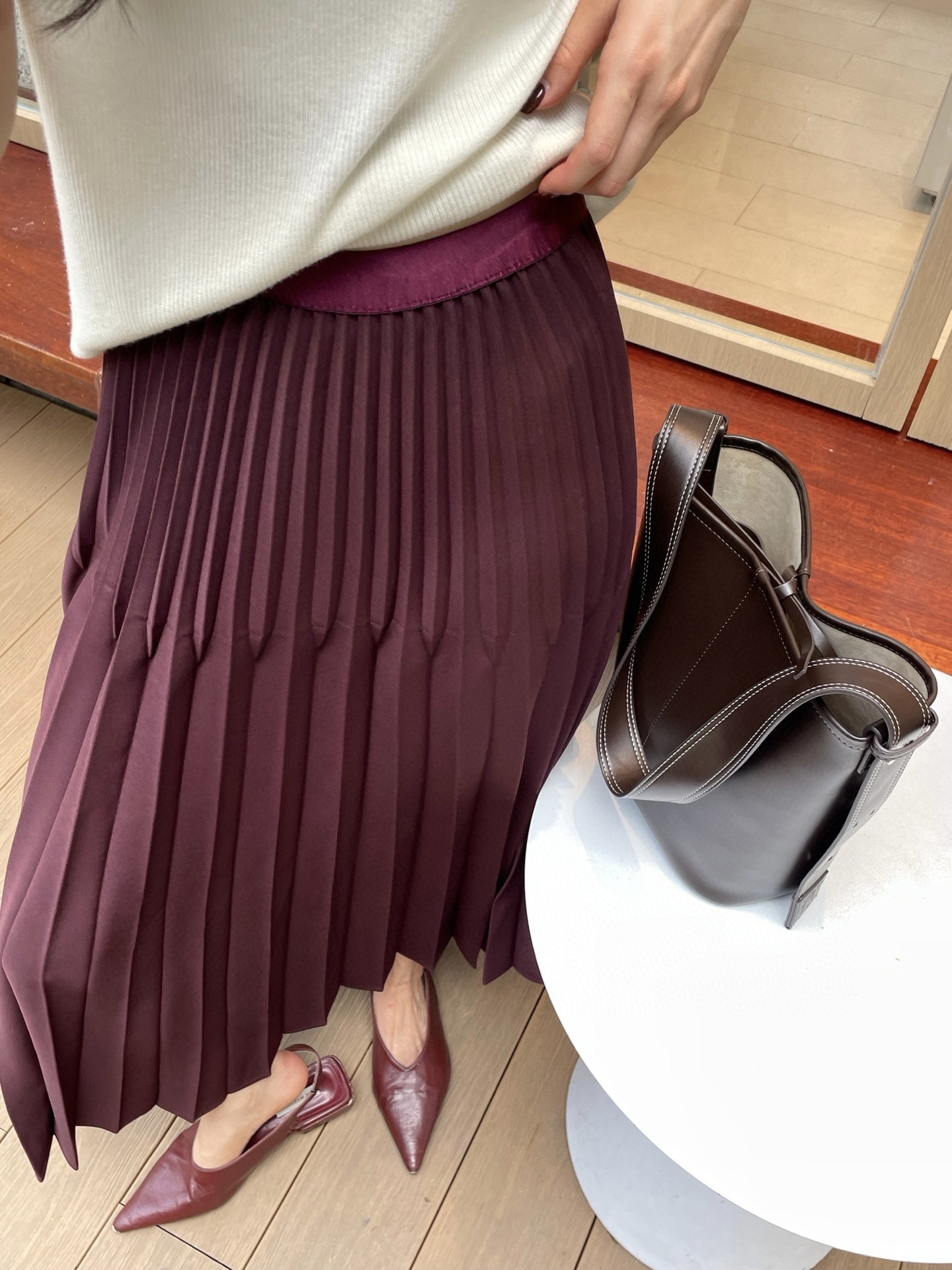 #DIO♡²⁵秋冬新款 哑光百褶压褶半裙 优雅大方 重工艺高温压褶 高品质定制 现货首发size：S/M