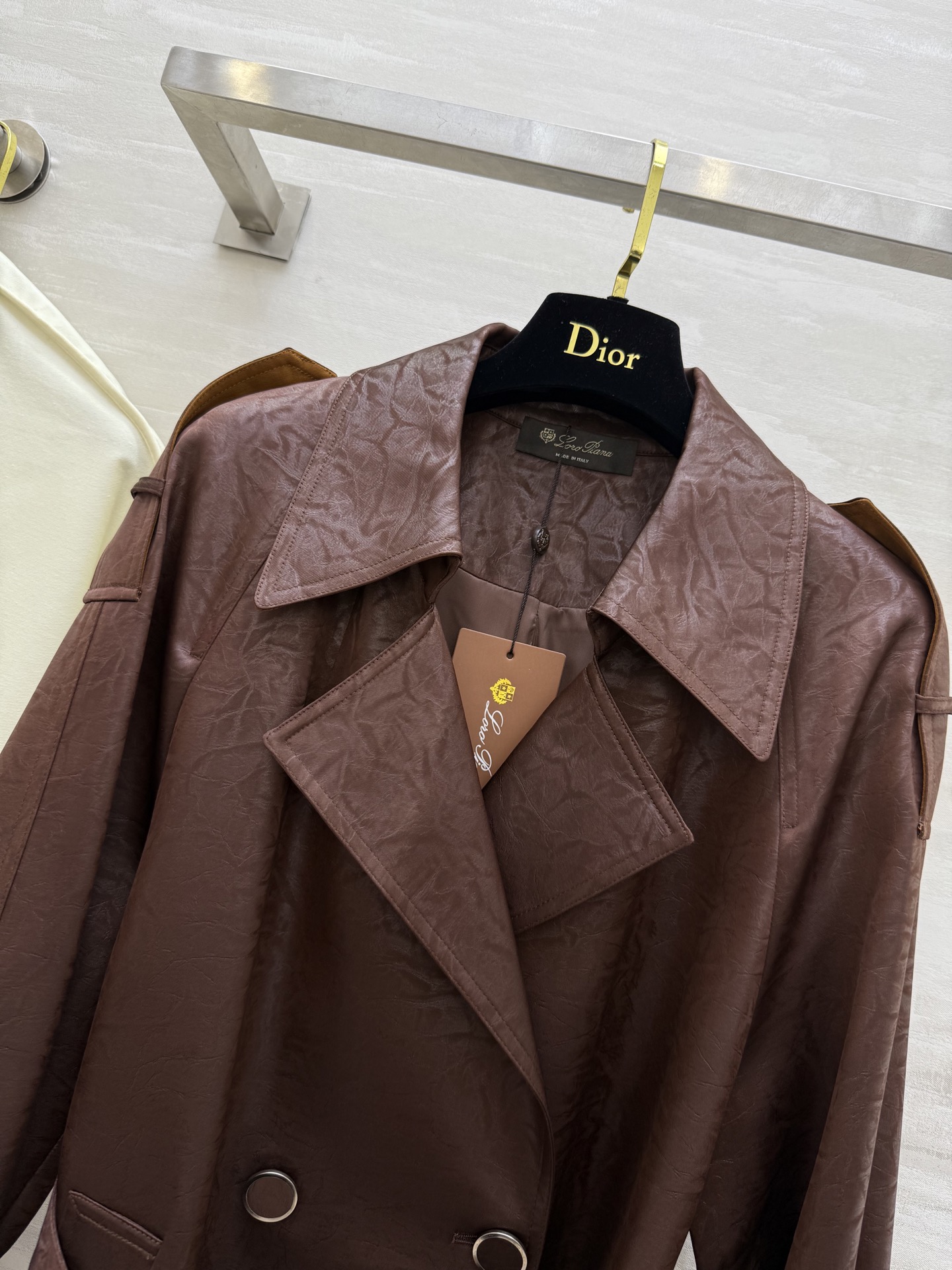 #LP🆕²⁵秋冬新款 极简绑带收腰翻领长款风衣外套 高品质定制 现货首发size：S/M/L（M码胸围：