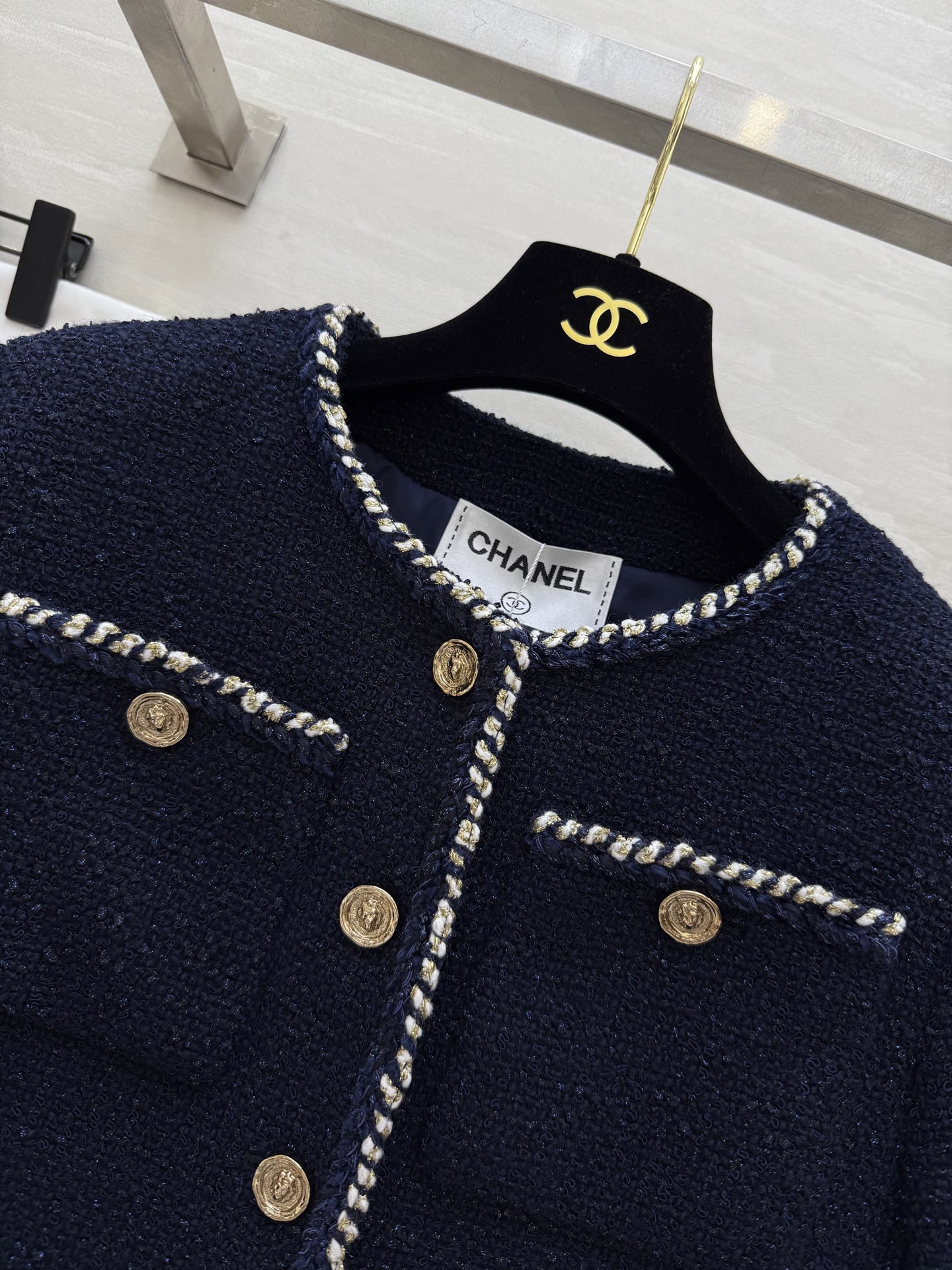 #Chane♡²⁵A 刺绣幻彩斜纹软呢外套 高品质定制 现货首发size：36/38/40（）