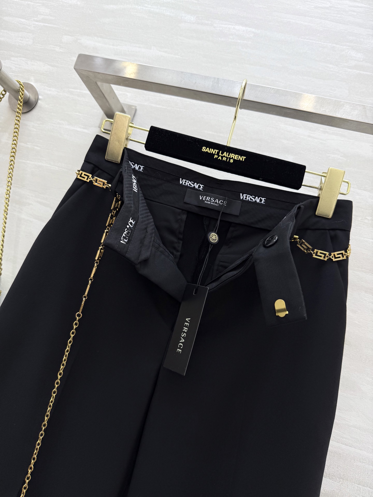 #Versac♡²⁵秋冬新款 腰链装饰西裤 裤型上身无敌显高显瘦 定制腰链精致高级 高品质 现货首发si