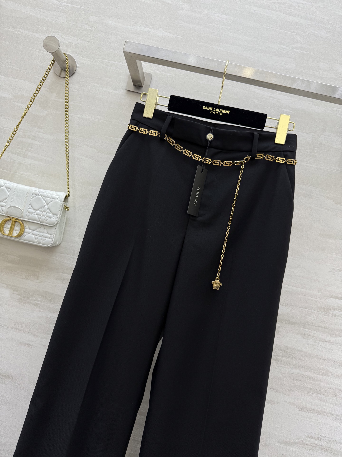 #Versac♡²⁵秋冬新款 腰链装饰西裤 裤型上身无敌显高显瘦 定制腰链精致高级 高品质 现货首发si