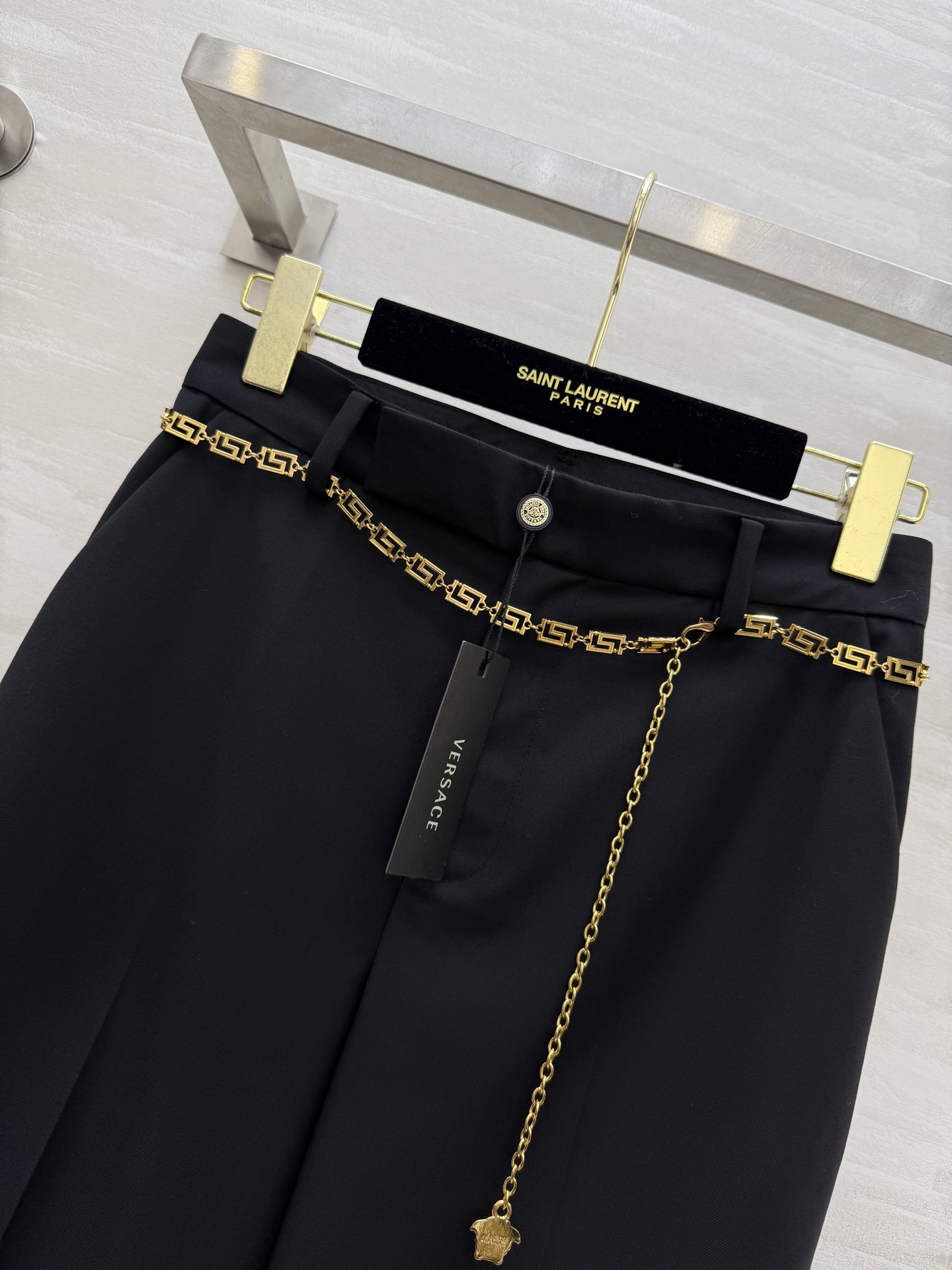 #Versac♡²⁵秋冬新款 腰链装饰西裤 裤型上身无敌显高显瘦 定制腰链精致高级 高品质 现货首发si