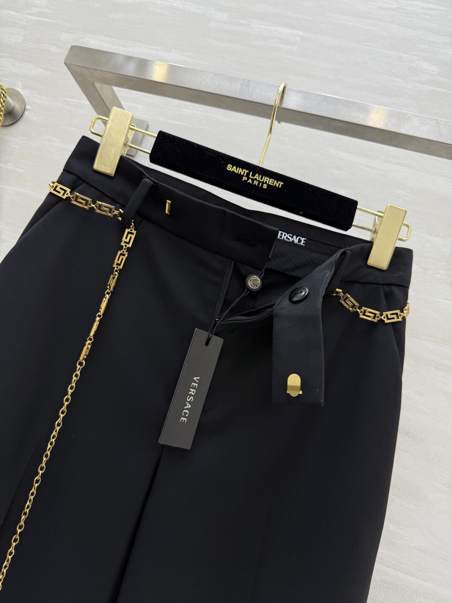 #Versac♡²⁵秋冬新款 腰链装饰西裤 裤型上身无敌显高显瘦 定制腰链精致高级 高品质 现货首发si