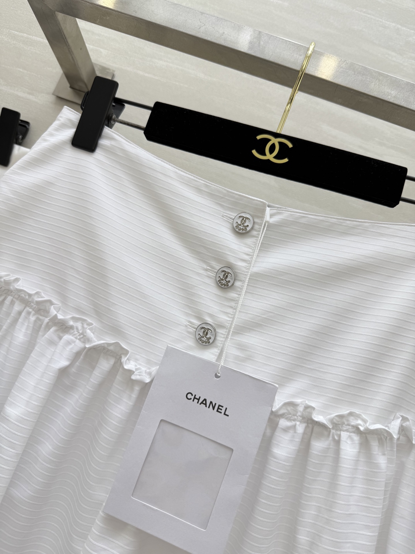 #Chane♡²⁵早秋新款 双C刺绣🪡半裙 高品质定制 现货首发size：36/38/40（36码腰围：