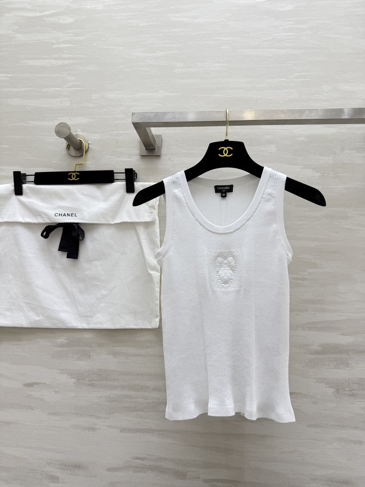 #Chane♡²⁵秋冬新款 爱心提花背心 高品质定制 现货首发size：36/38/40（）