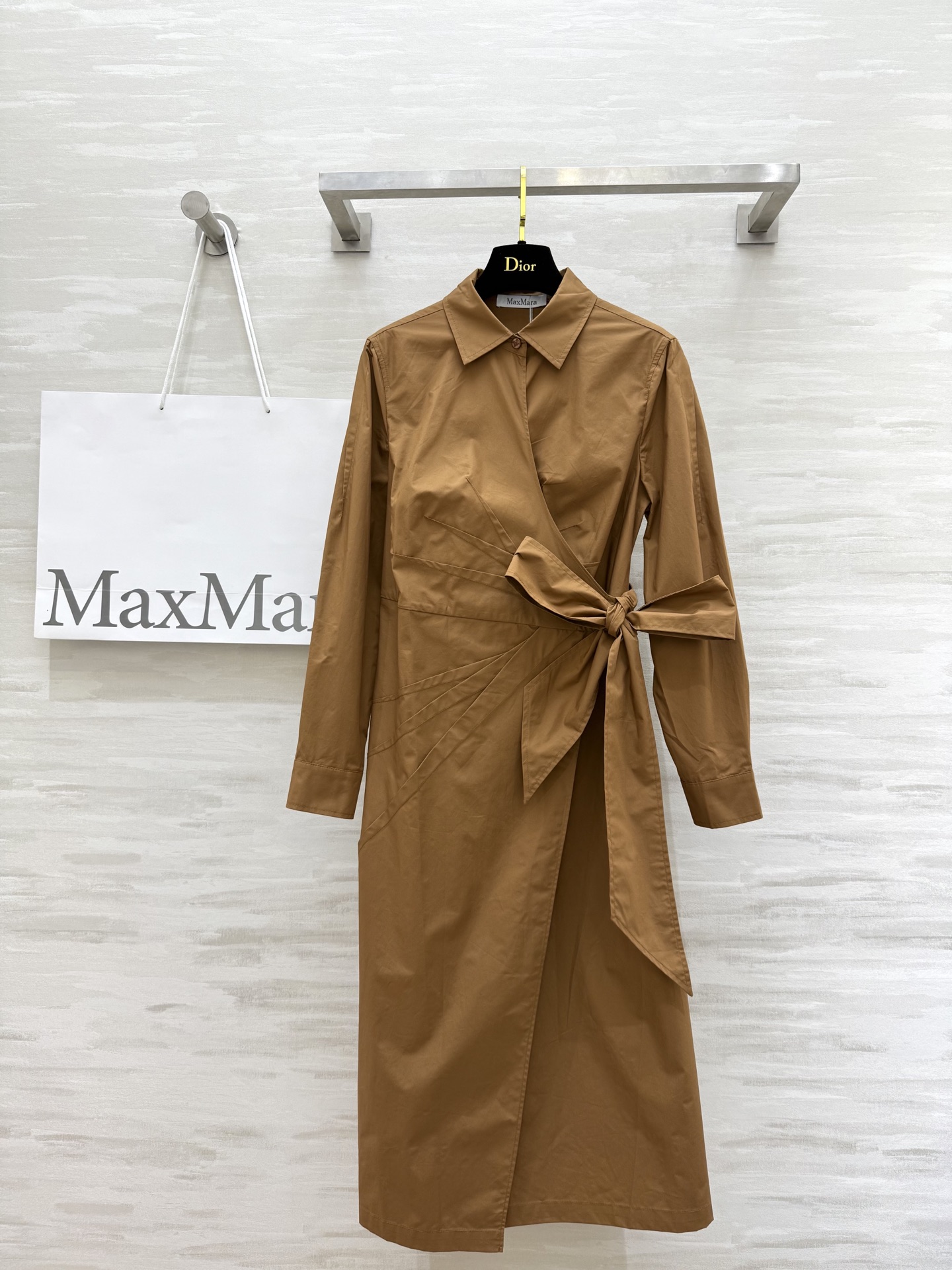 NO:474465,MaxMara｜Wrapped shirt dress High quality customization Spot sizeS/M/L (size size 90, length 110, skirts, alexander wang19860909MaxMara｜围裹式衬衣裙 高品质定制 现货首发sizeS/M/L（s码胸围90,衣长110,,skirts,alexander wang,Women's clothing