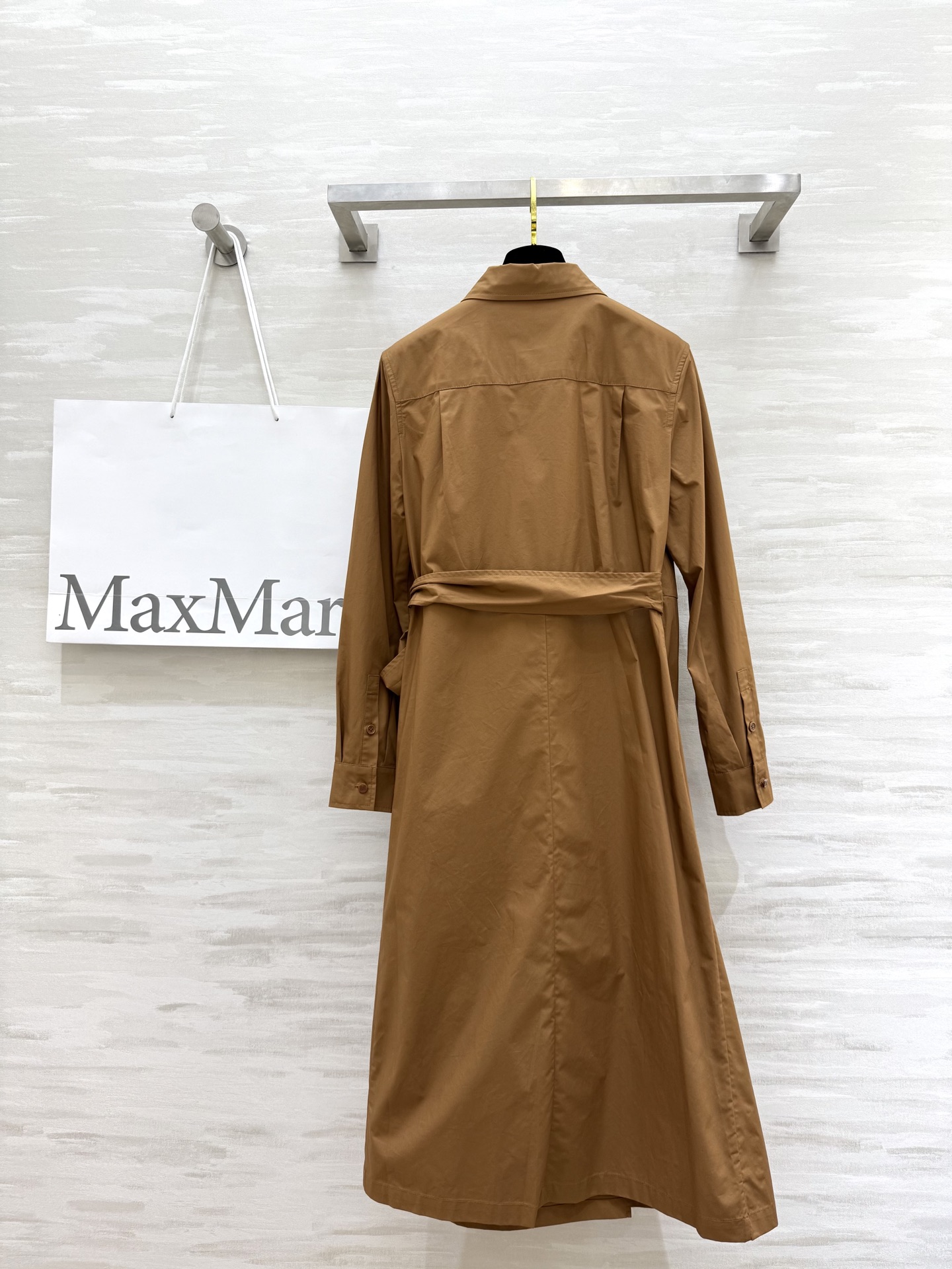 MaxMara｜围裹式衬衣裙 高品质定制 现货首发size：S/M/L（s码胸围：90，衣长：110）