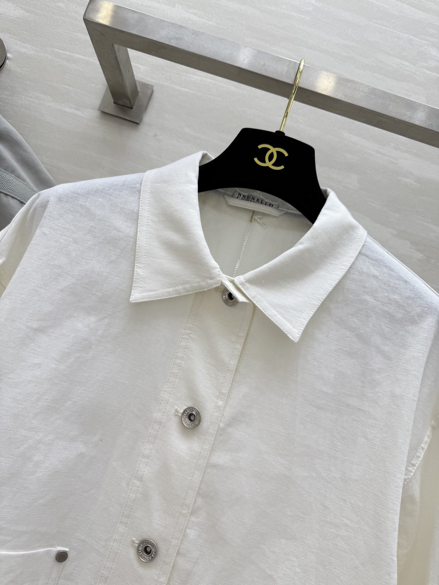 #BC²⁵早秋新款 老钱风休闲双口袋 亚麻翻领夹克外套 进口100%亚麻面料 轻盈透气质感超赞 铜链装饰