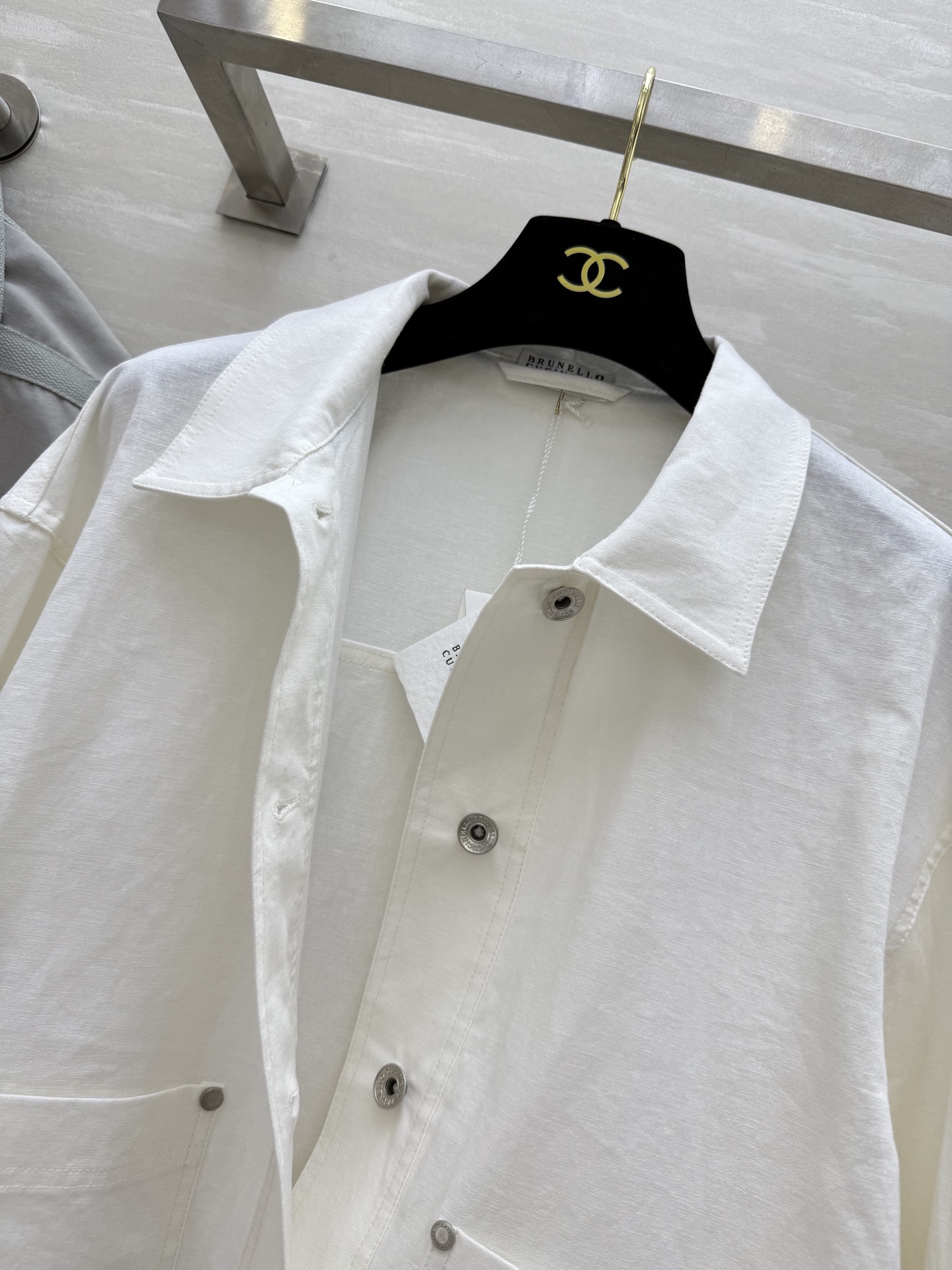 #BC²⁵早秋新款 老钱风休闲双口袋 亚麻翻领夹克外套 进口100%亚麻面料 轻盈透气质感超赞 铜链装饰