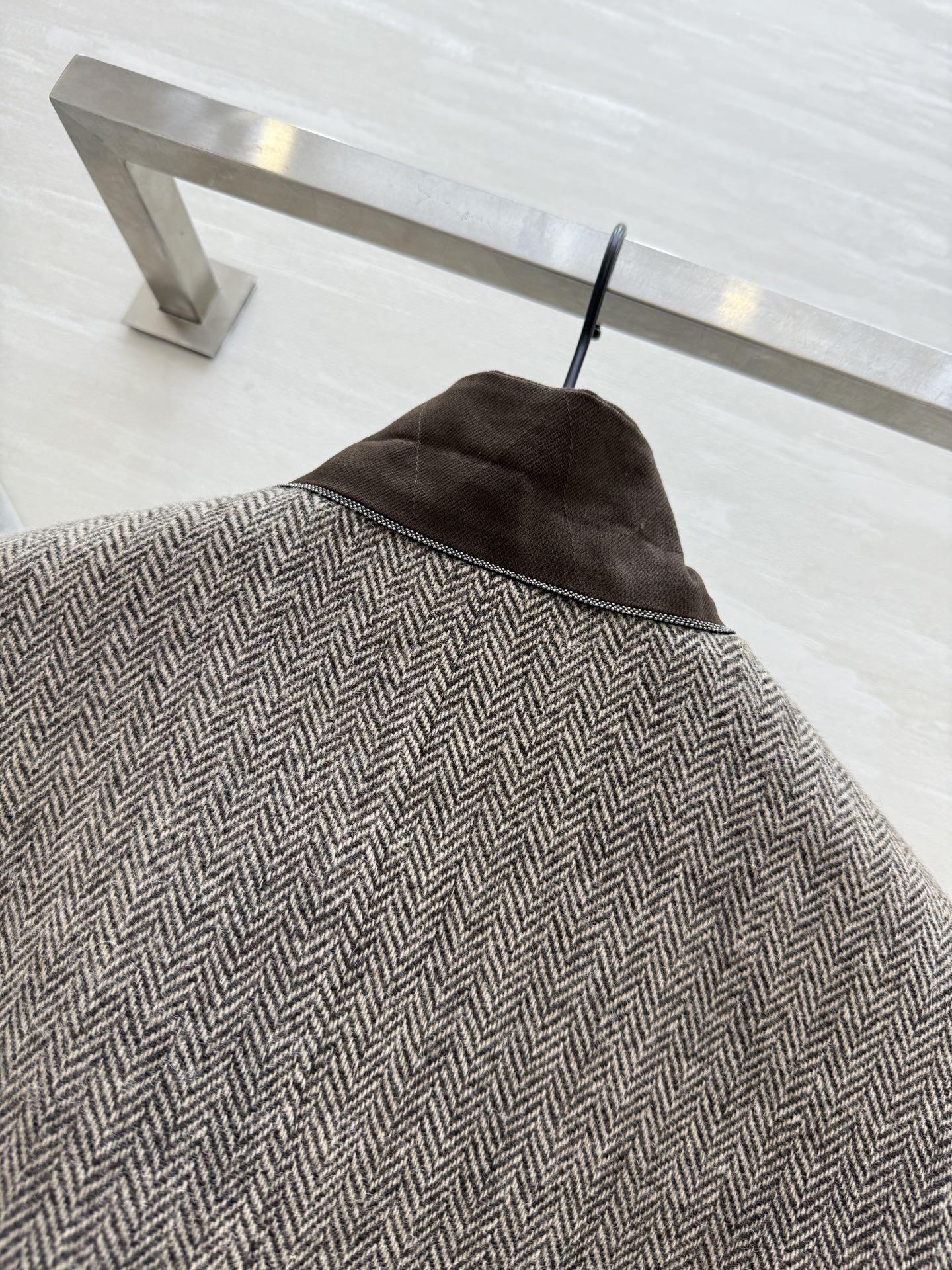 #Brunello Cucinell♡²⁵早秋新款 人字纹毛呢马甲外套 高品质定制 现货首发size：S