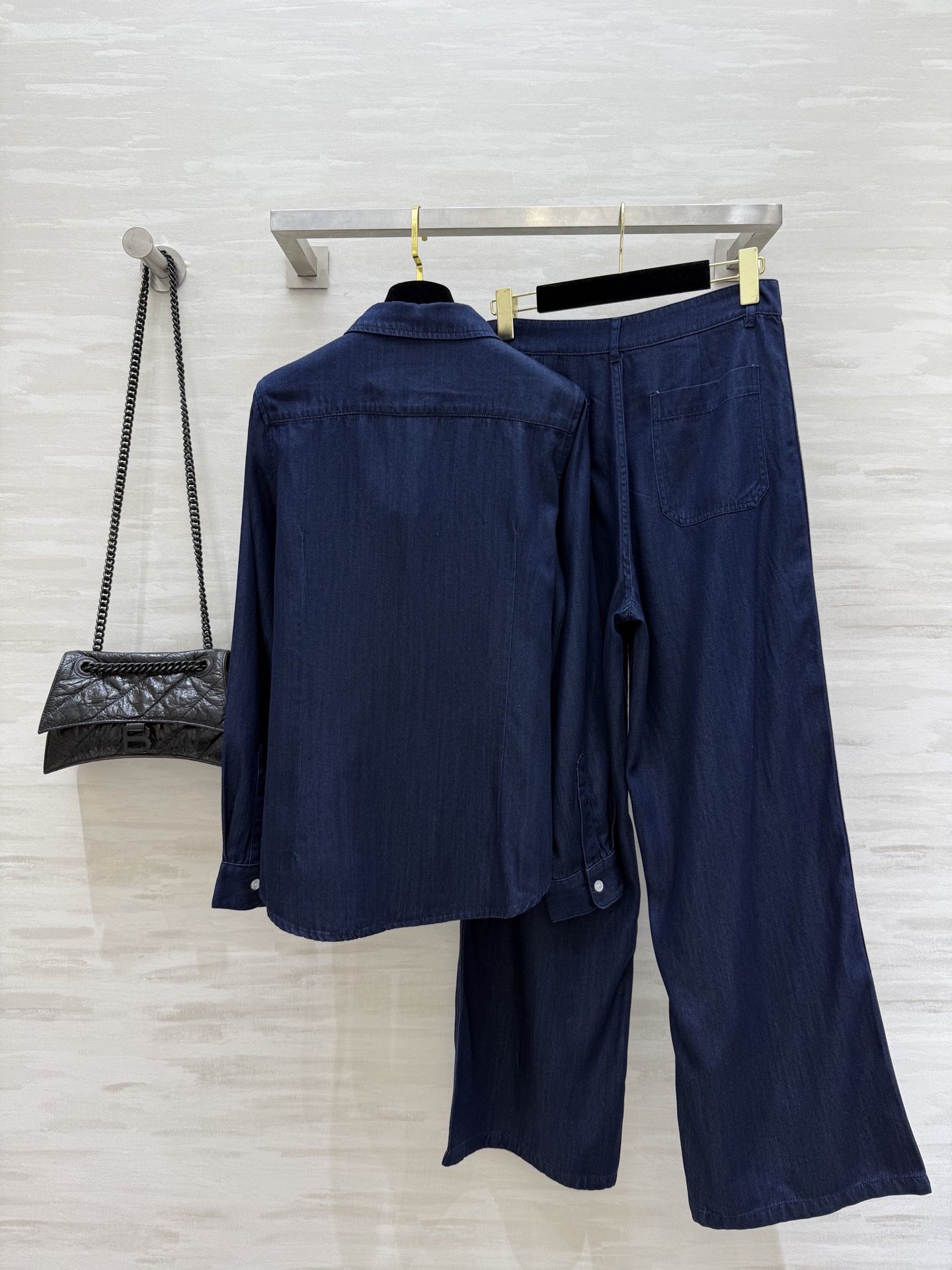 #拉夫劳伦²⁵早秋新款 经典logo刺绣休闲套装 洗水牛仔面料 百搭色系 logo标识刺绣点缀上身帅气又