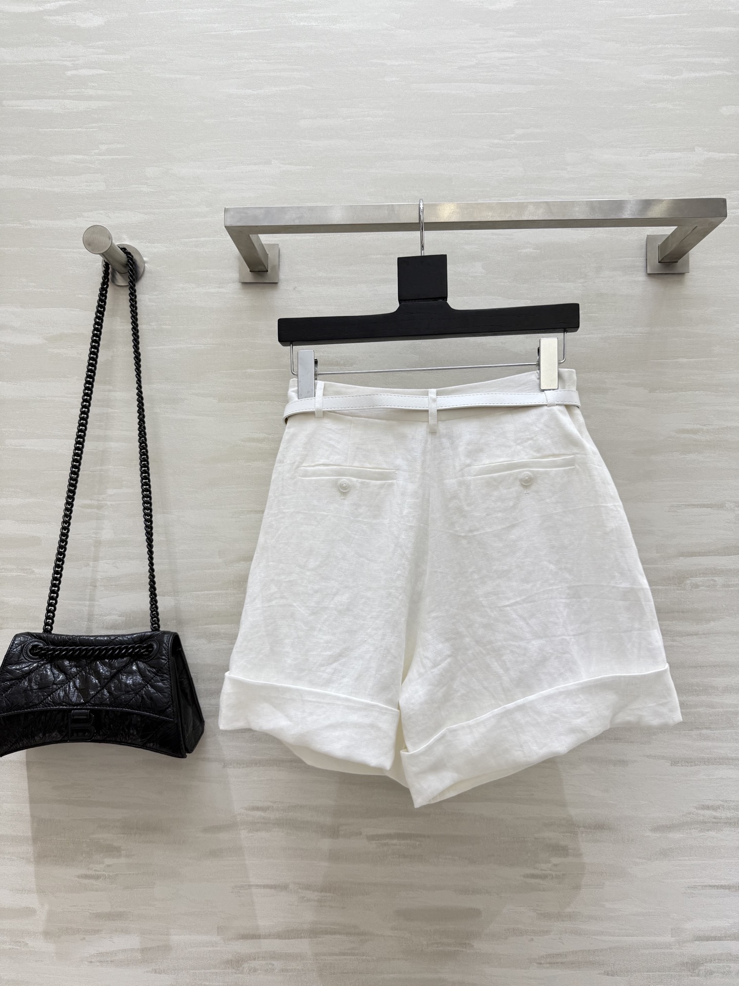 #拉夫劳伦²⁵早秋新款 定制腰带 极简风中裤 高智感穿搭 中高腰褶饰卷边设计 配送金属扣腰带上身知性大气