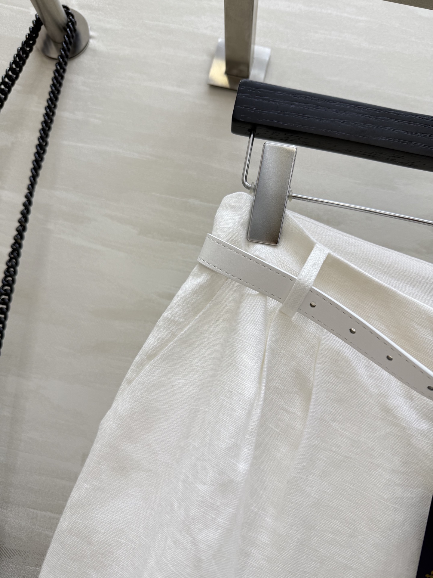 #拉夫劳伦²⁵早秋新款 定制腰带 极简风中裤 高智感穿搭 中高腰褶饰卷边设计 配送金属扣腰带上身知性大气