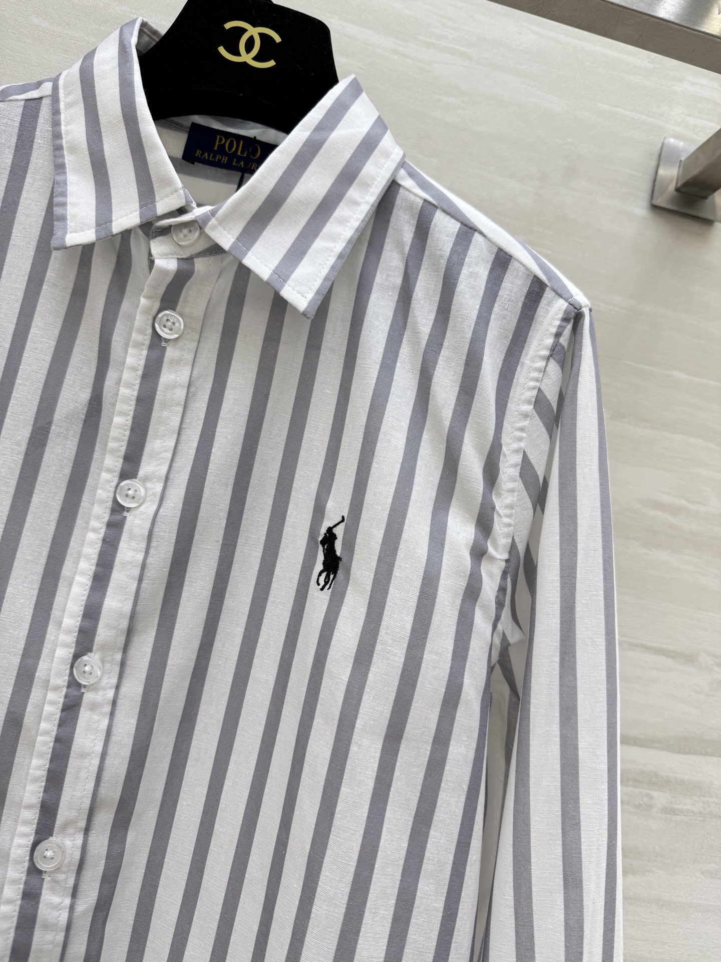 #拉夫劳伦²⁵早秋新款 logo刺绣条纹衬衣 前襟经典logo刺绣装饰 日常必备款 出街凹造型防晒多功能