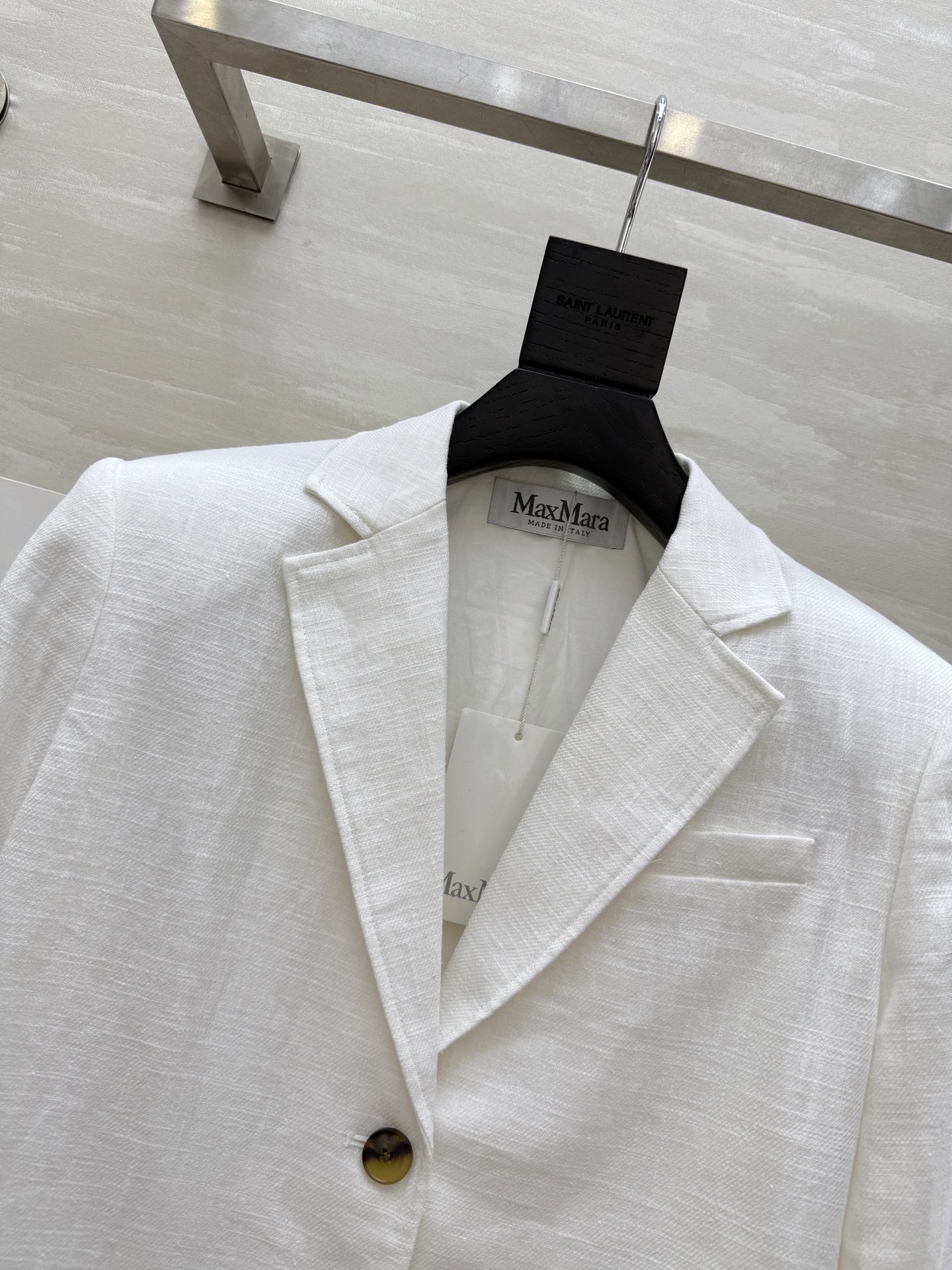 #Maxmar♡²⁵早秋新款 极简主义亚麻西装外套 极简主义 宽肩H版型 高定密度亚麻面料挺阔有型 慵懒